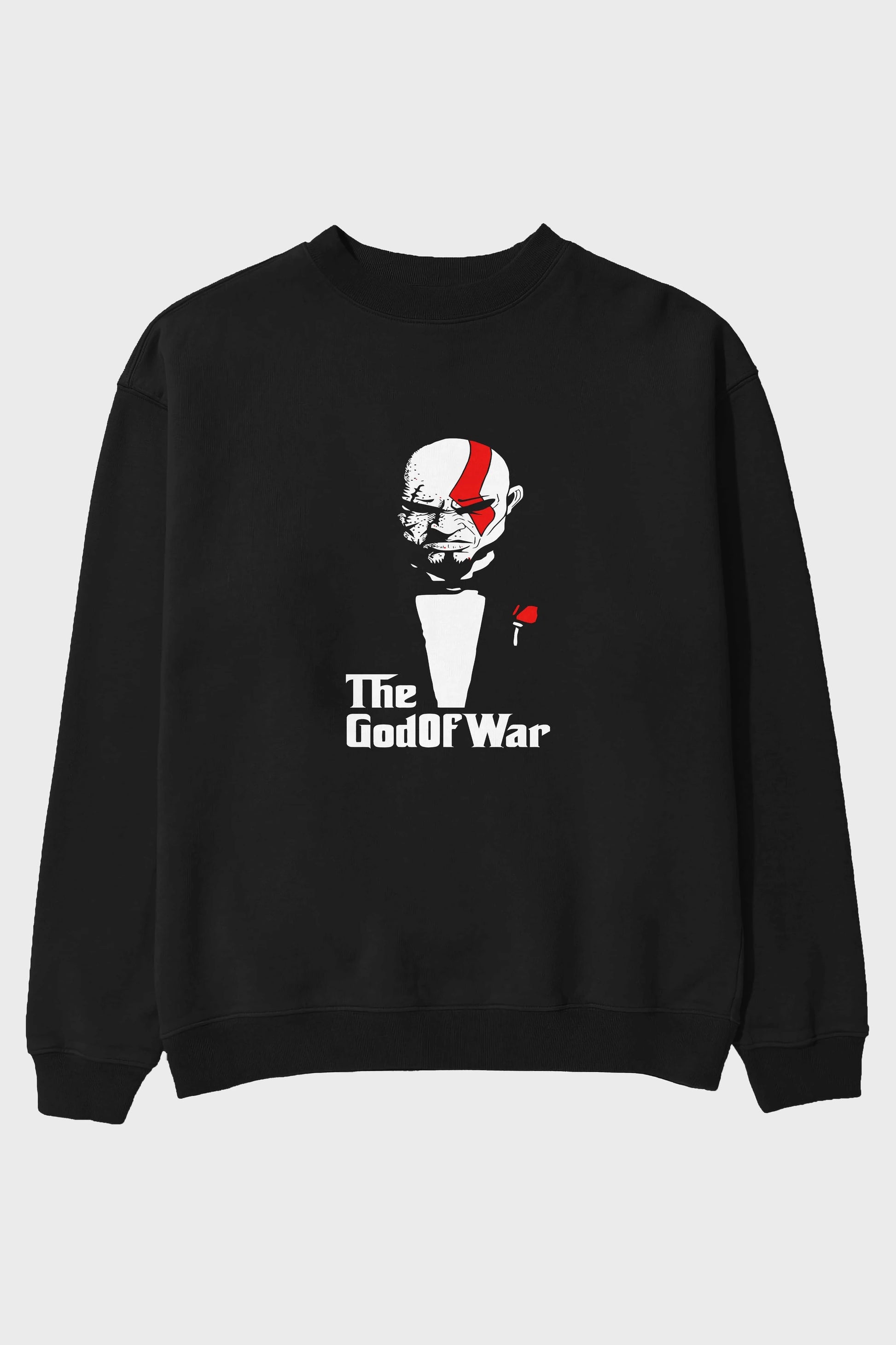 The God of War Ön Baskılı Oversize Sweatshirt Erkek Kadın Unisex