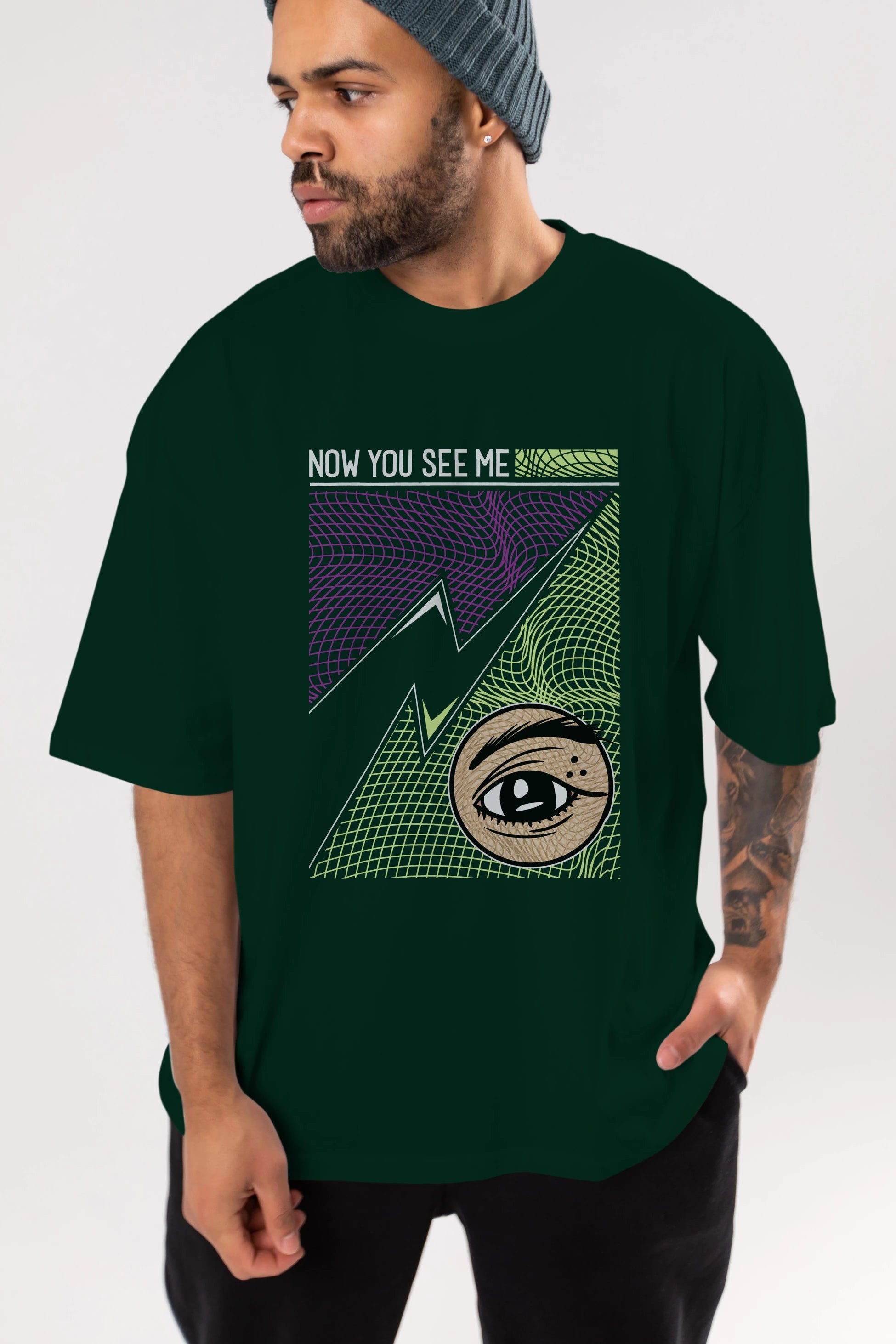 Now You See Me Ön Baskılı Oversize t-shirt Erkek Kadın Unisex