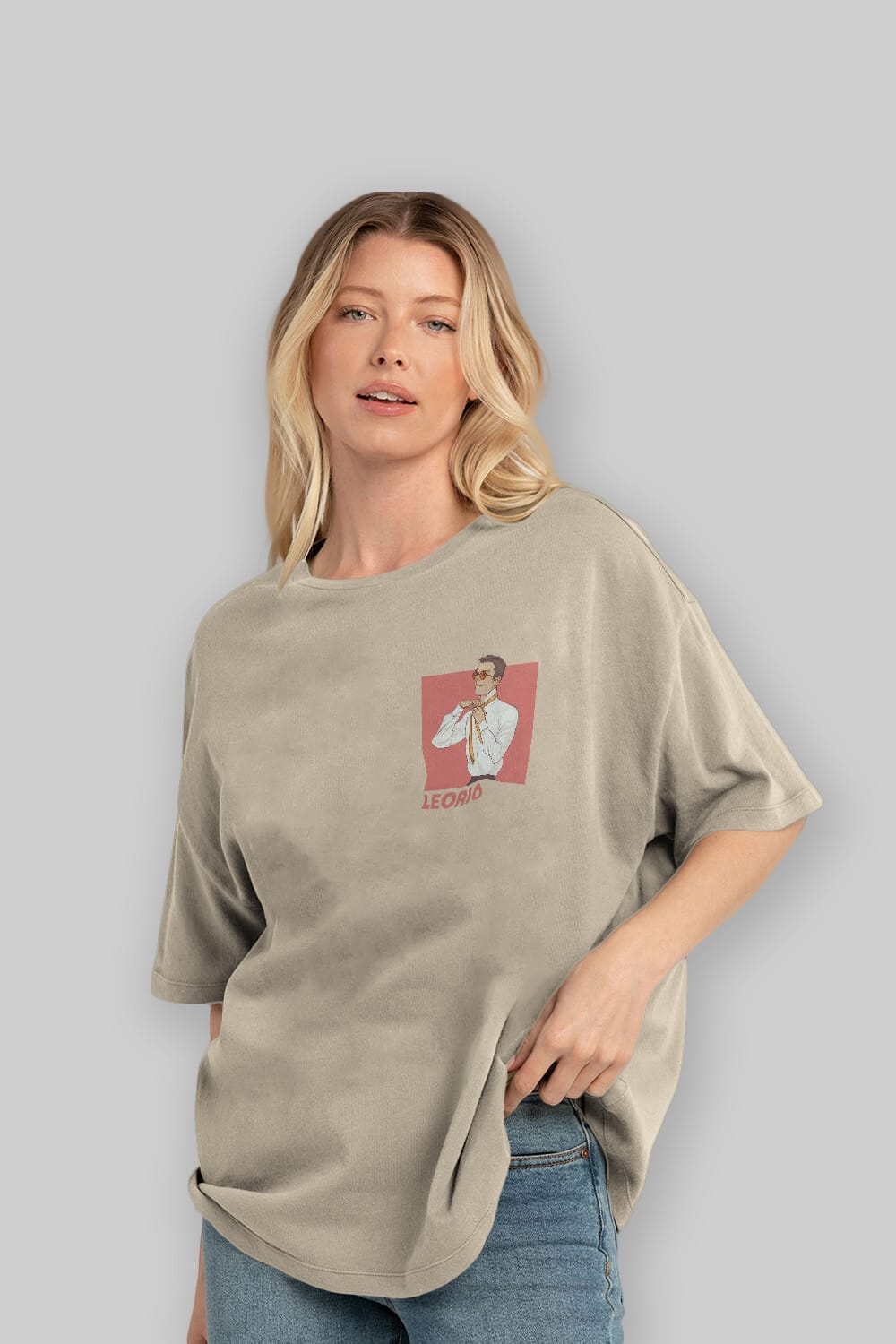 Leorio Paladiknight 5 Ön Sol Baskılı Oversize t-shirt Erkek Kadın Unisex %100 Pamuk Bisiklet Yaka tişort