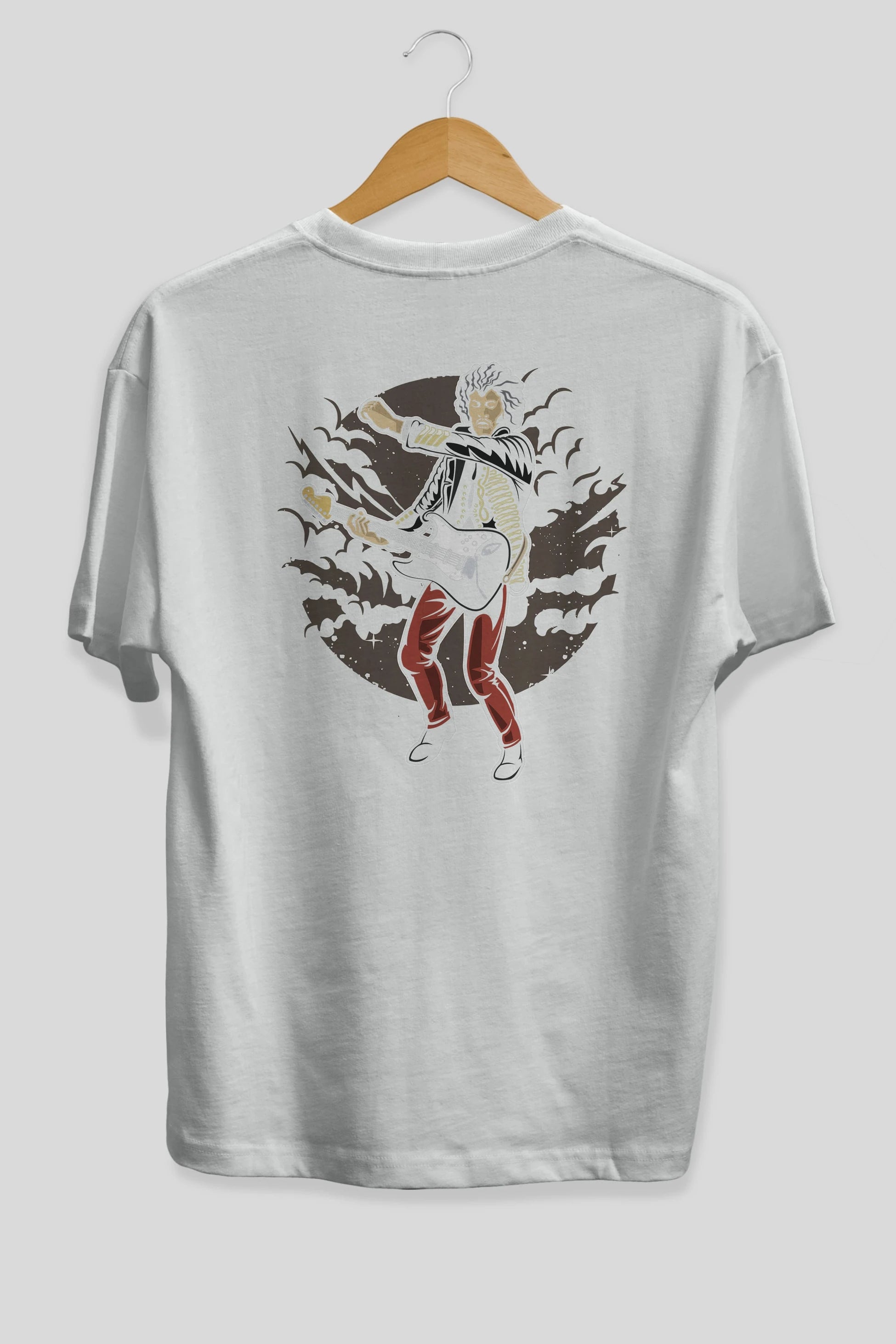 JIMMY HENDRIX Arka Baskılı Oversize t-shirt Erkek Kadın Unisex %100 Pamuk