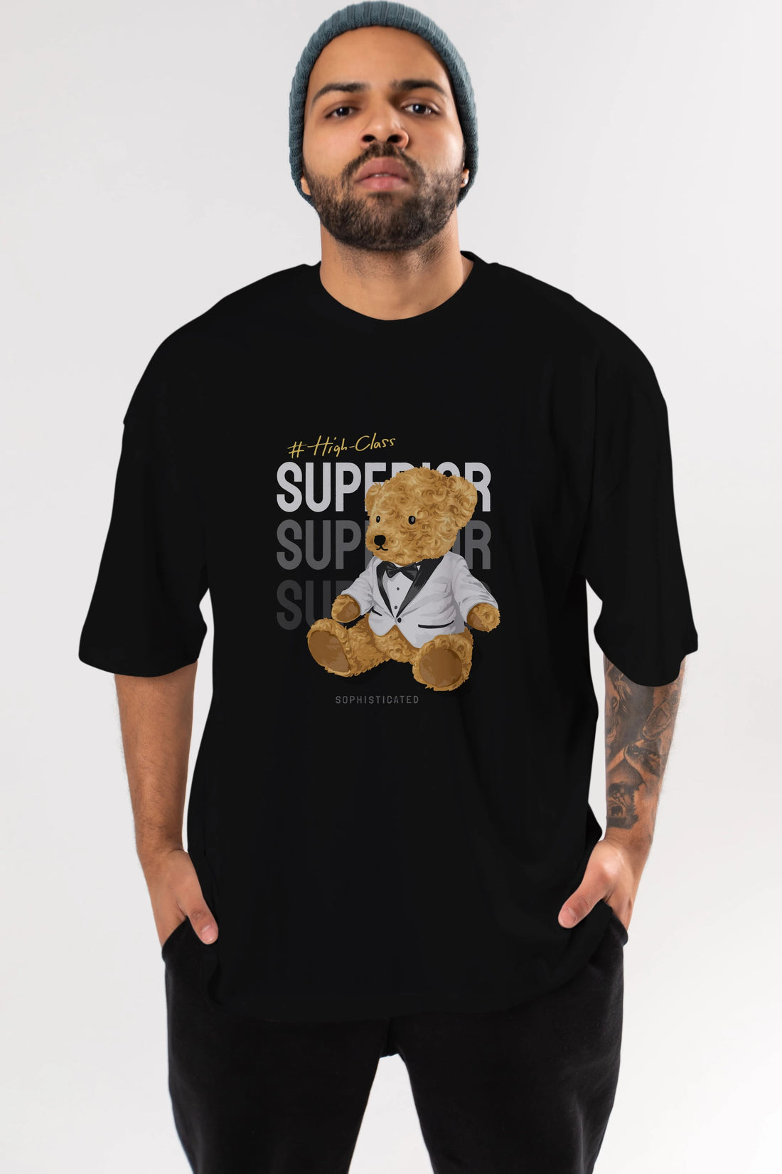 Teddy Bear Superior Ön Baskılı Oversize t-shirt Erkek Kadın Unisex %100 Pamuk