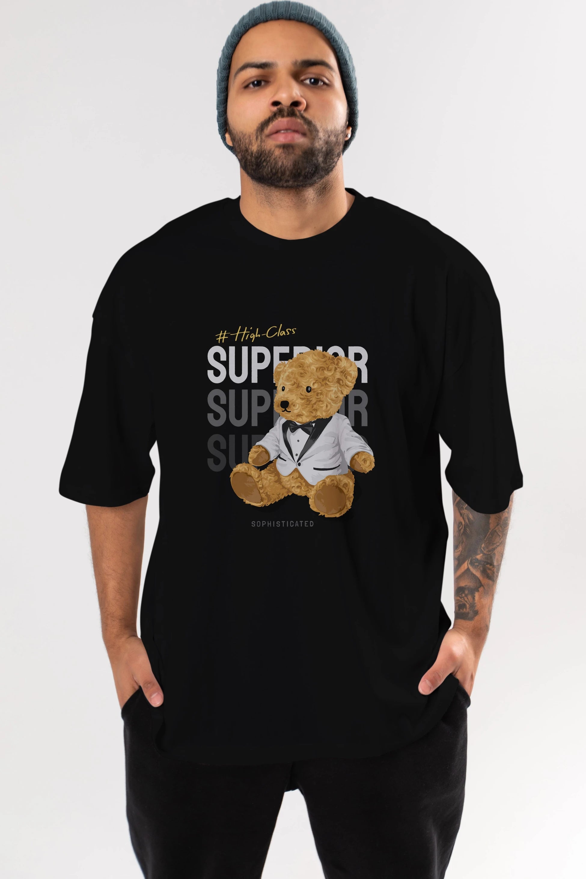 Teddy Bear Superior Ön Baskılı Oversize t-shirt Erkek Kadın Unisex %100 Pamuk