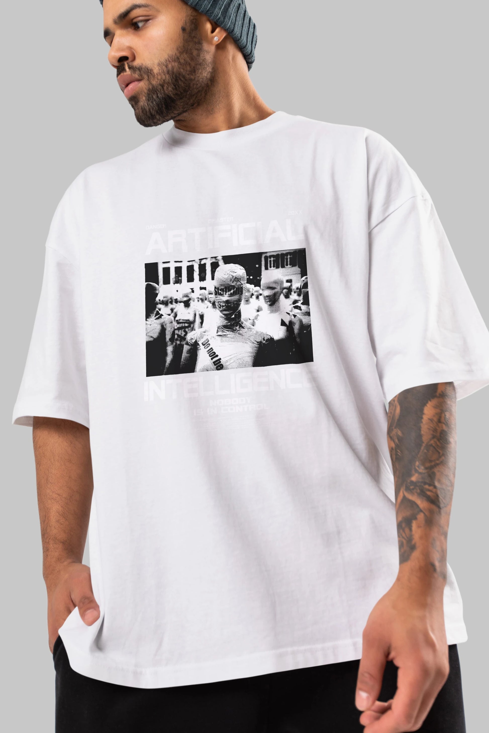 Artificial Intelligence Ön Baskılı Oversize t-shirt Erkek Kadın Unisex