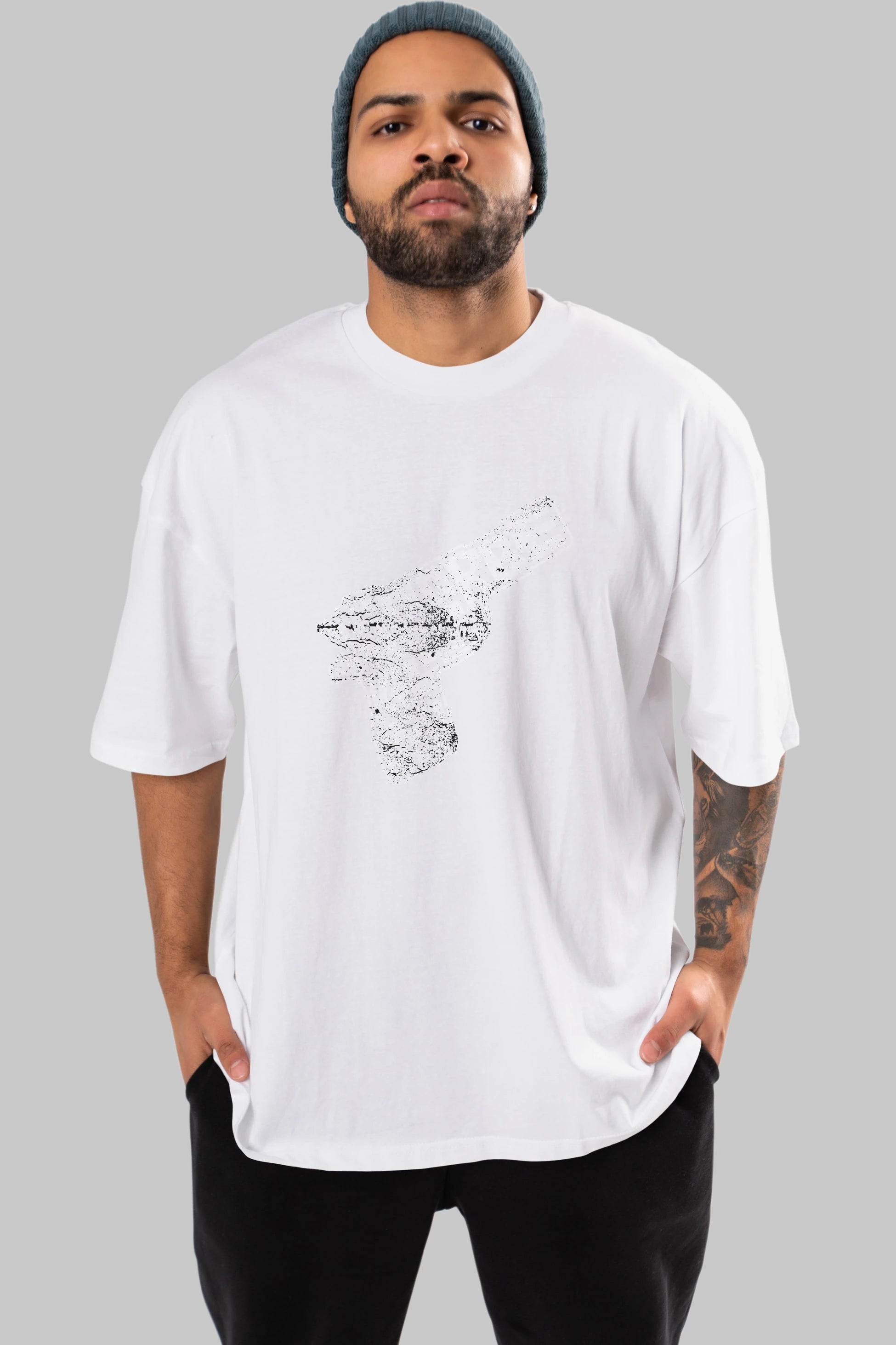 Kill Or Be Killed Ön Baskılı Oversize t-shirt %100 pamuk Erkek Kadın Unisex