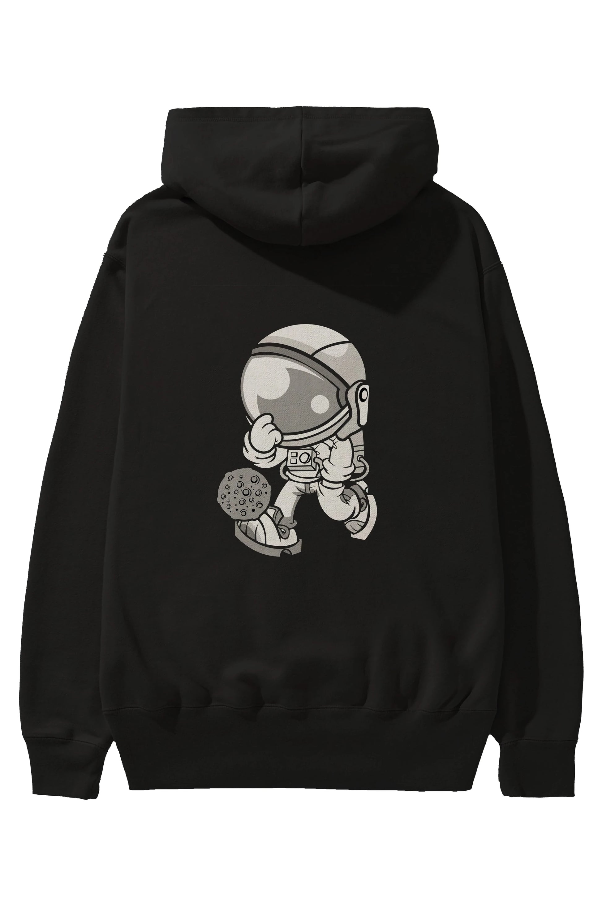 Street Astronaut Arka Baskılı Hoodie Oversize Kapüşonlu Sweatshirt Erkek Kadın Unisex