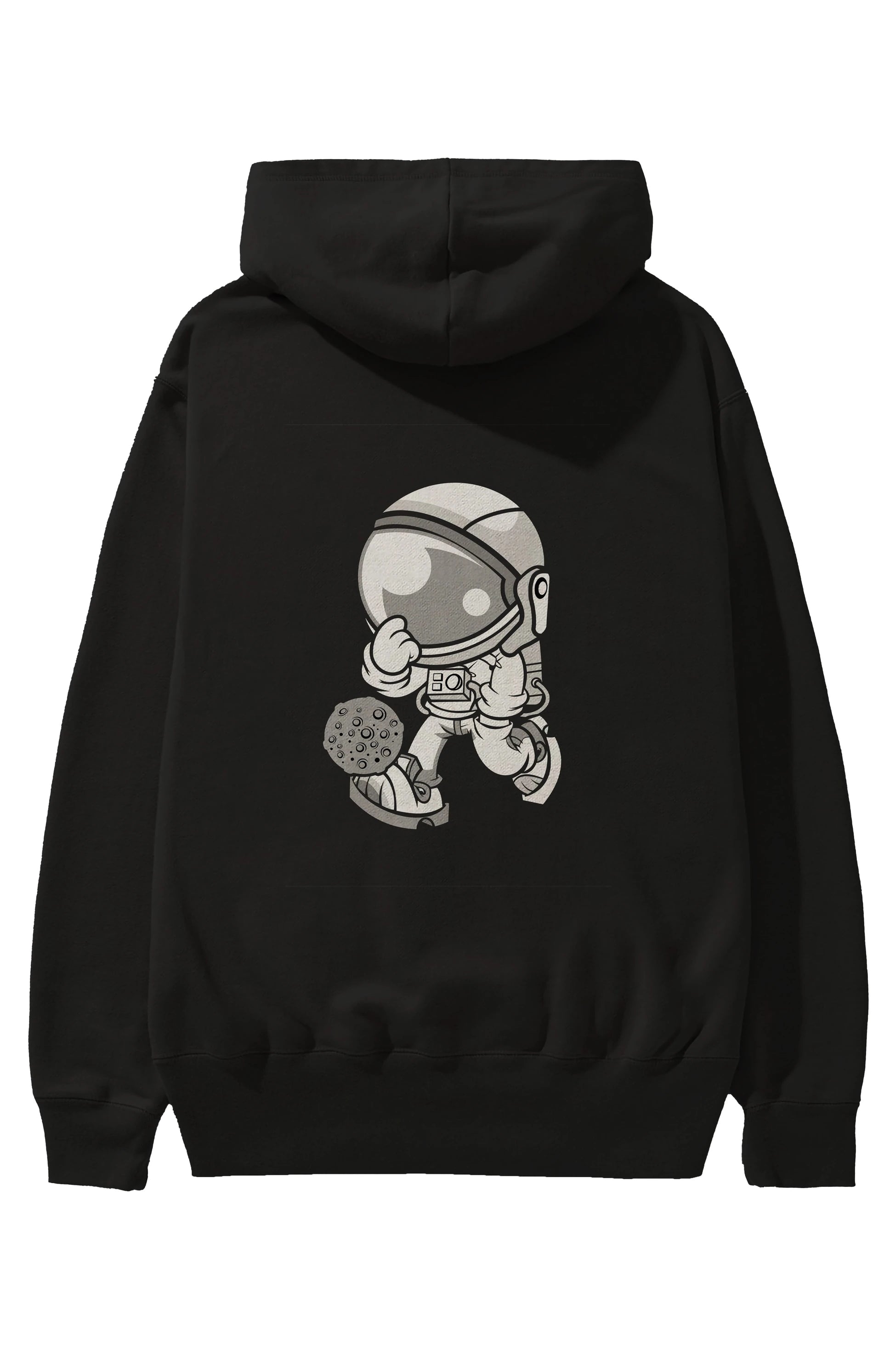 Street Astronaut Arka Baskılı Hoodie Oversize Kapüşonlu Sweatshirt Erkek Kadın Unisex