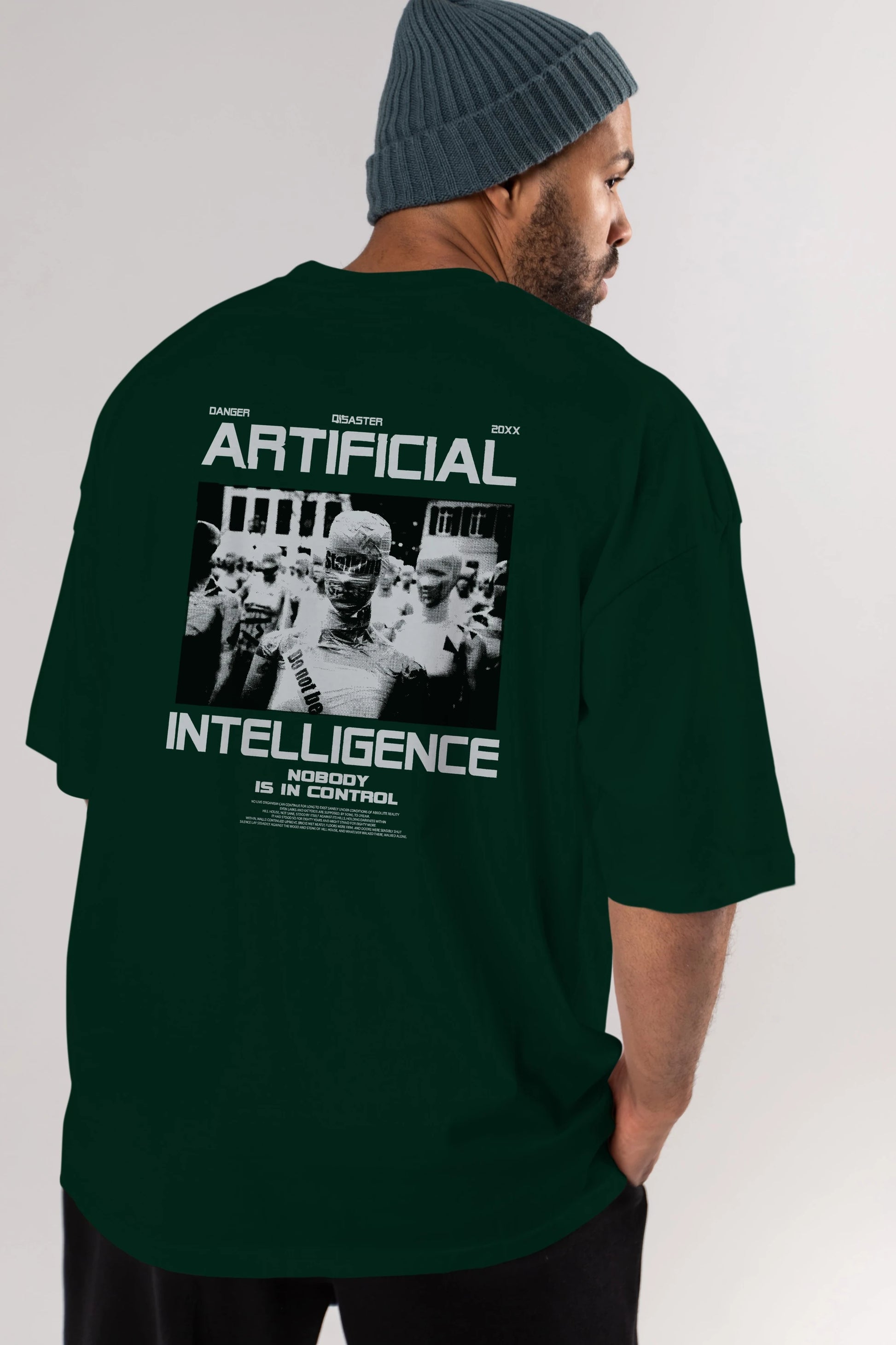 Artificial Intelligence Arka Baskılı Oversize t-shirt Erkek Kadın Unisex