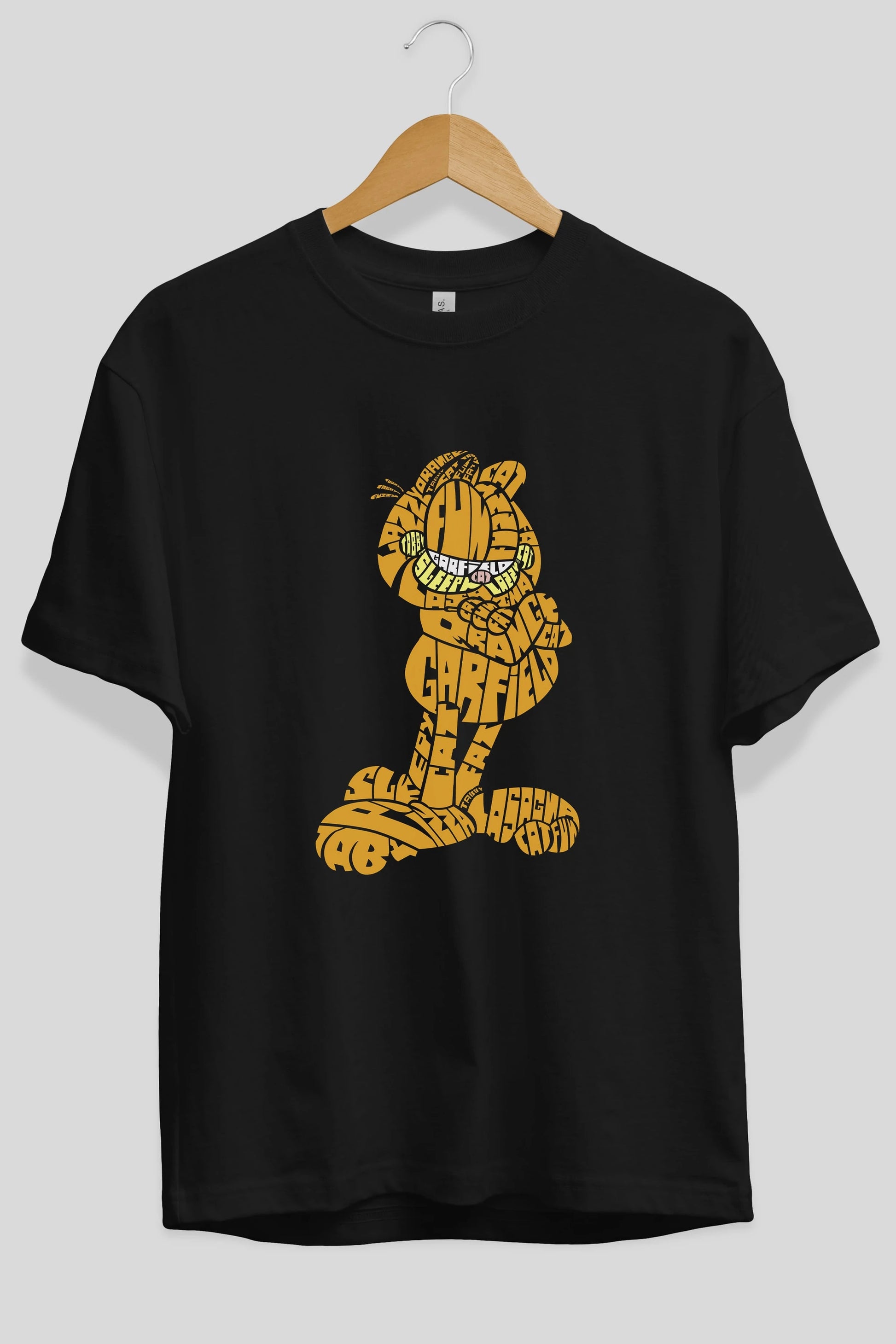 Garfield Ön Baskılı Oversize t-shirt %100 pamuk Erkek Kadın Unisex