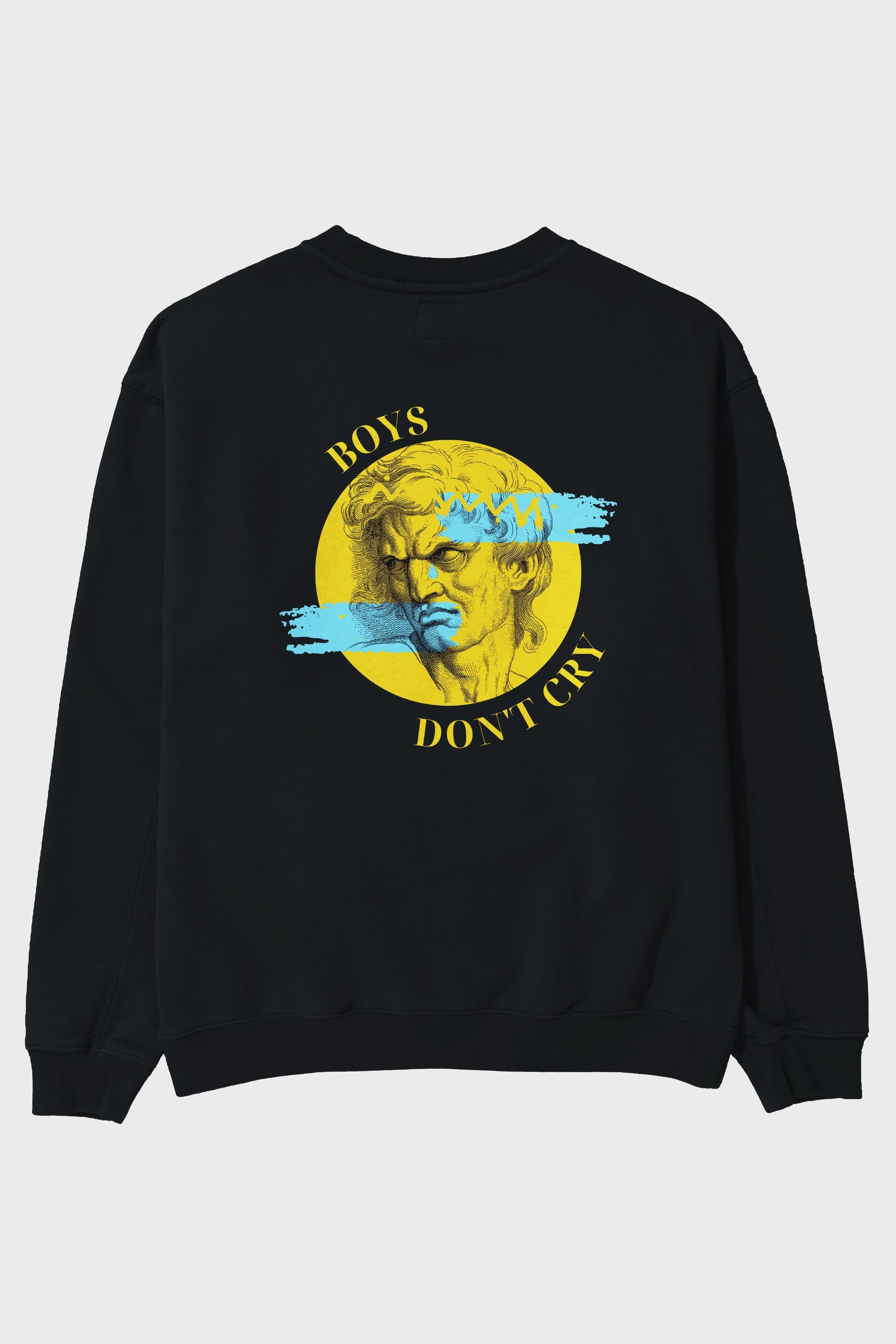 Boys Don't Cry Yazılı Arka Baskılı Oversize Sweatshirt Erkek Kadın Unisex