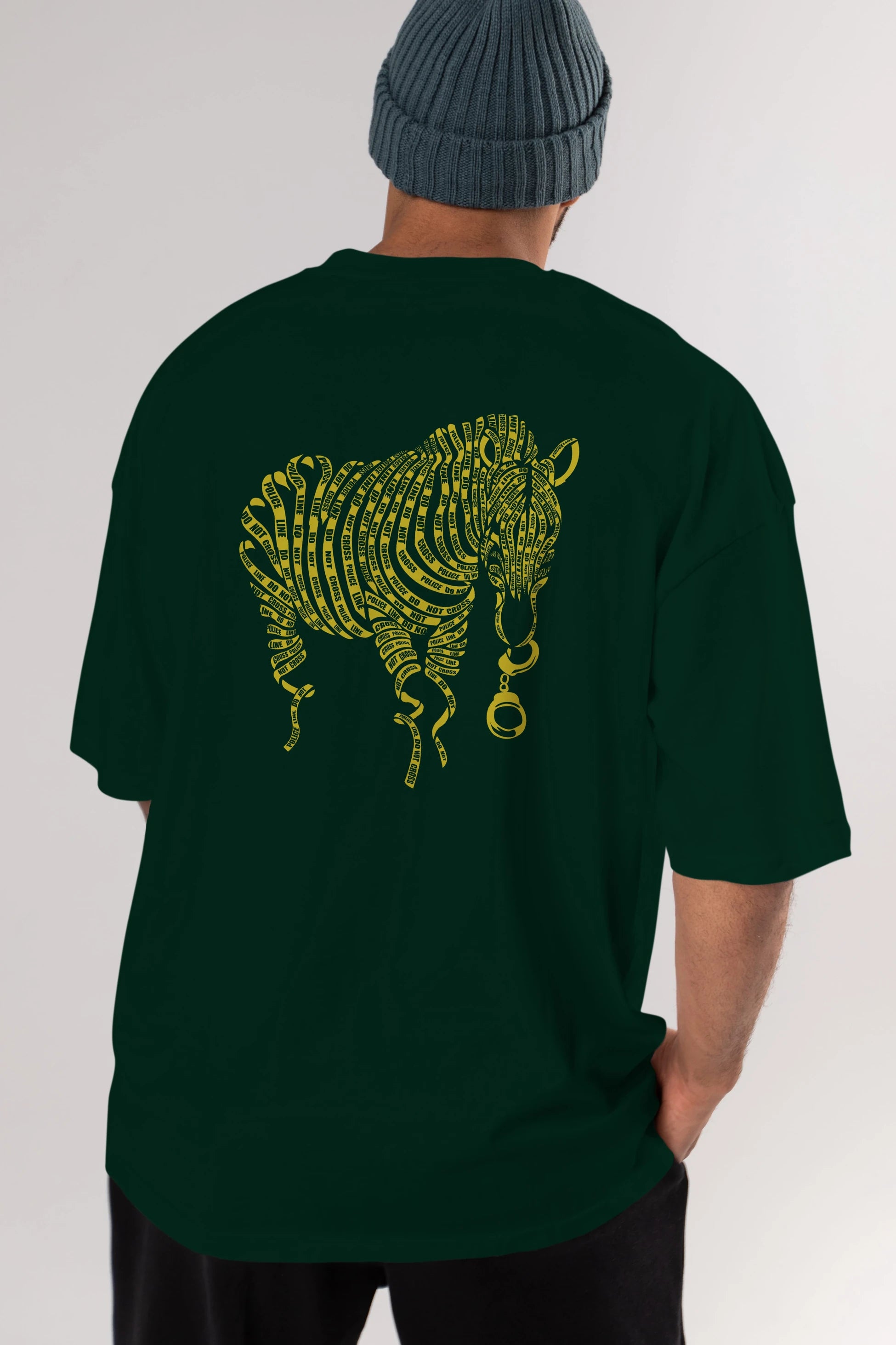 Nature of Crime Arka Baskılı Oversize t-shirt %100 pamuk Erkek Kadın Unisex