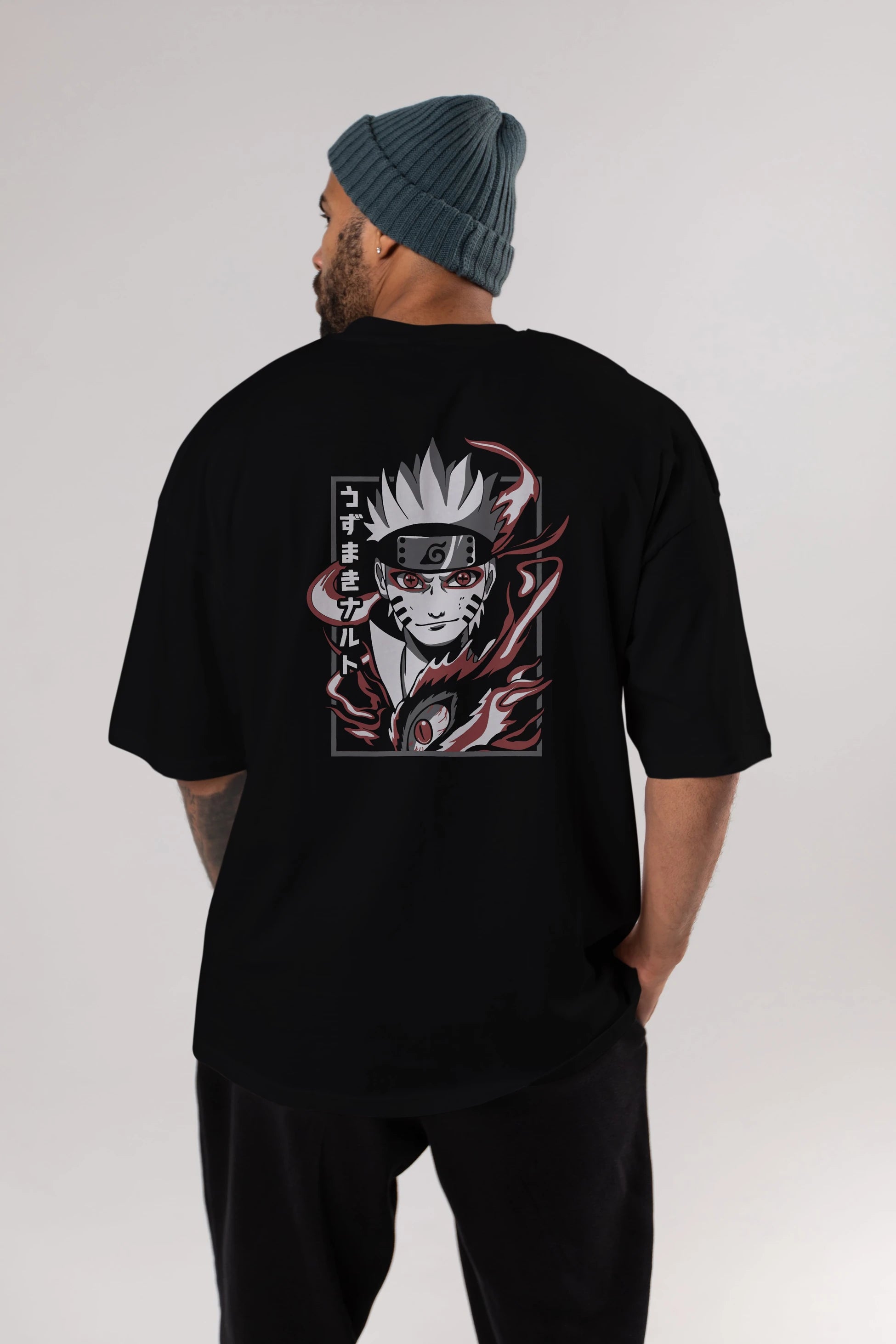 NarutoMod Anime Arka Baskılı Oversize t-shirt Erkek Kadın Unisex
