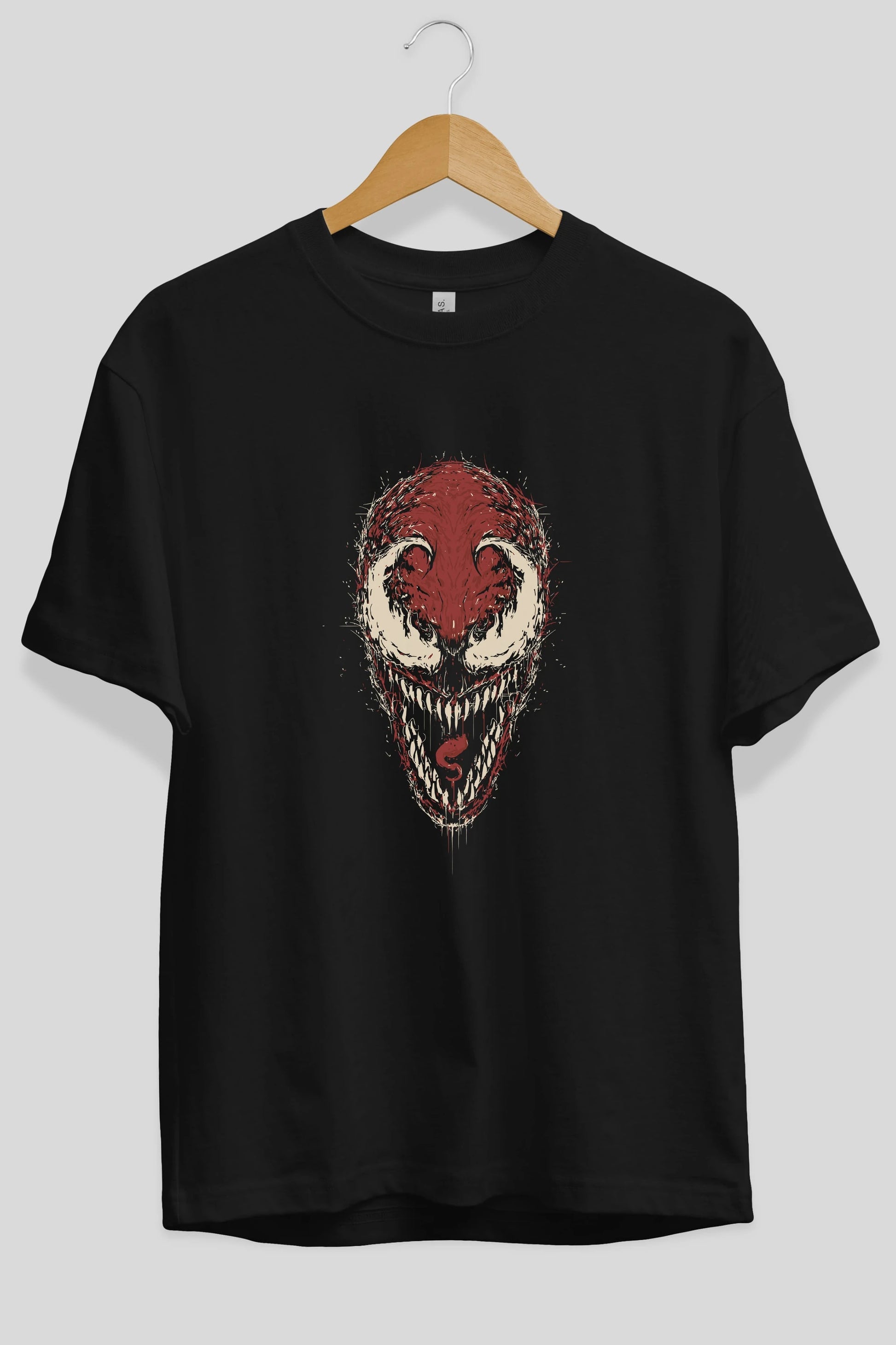 Venom (12) Ön Baskılı Oversize t-shirt Erkek Kadın Unisex %100 Pamuk Bisiklet Yaka tişort