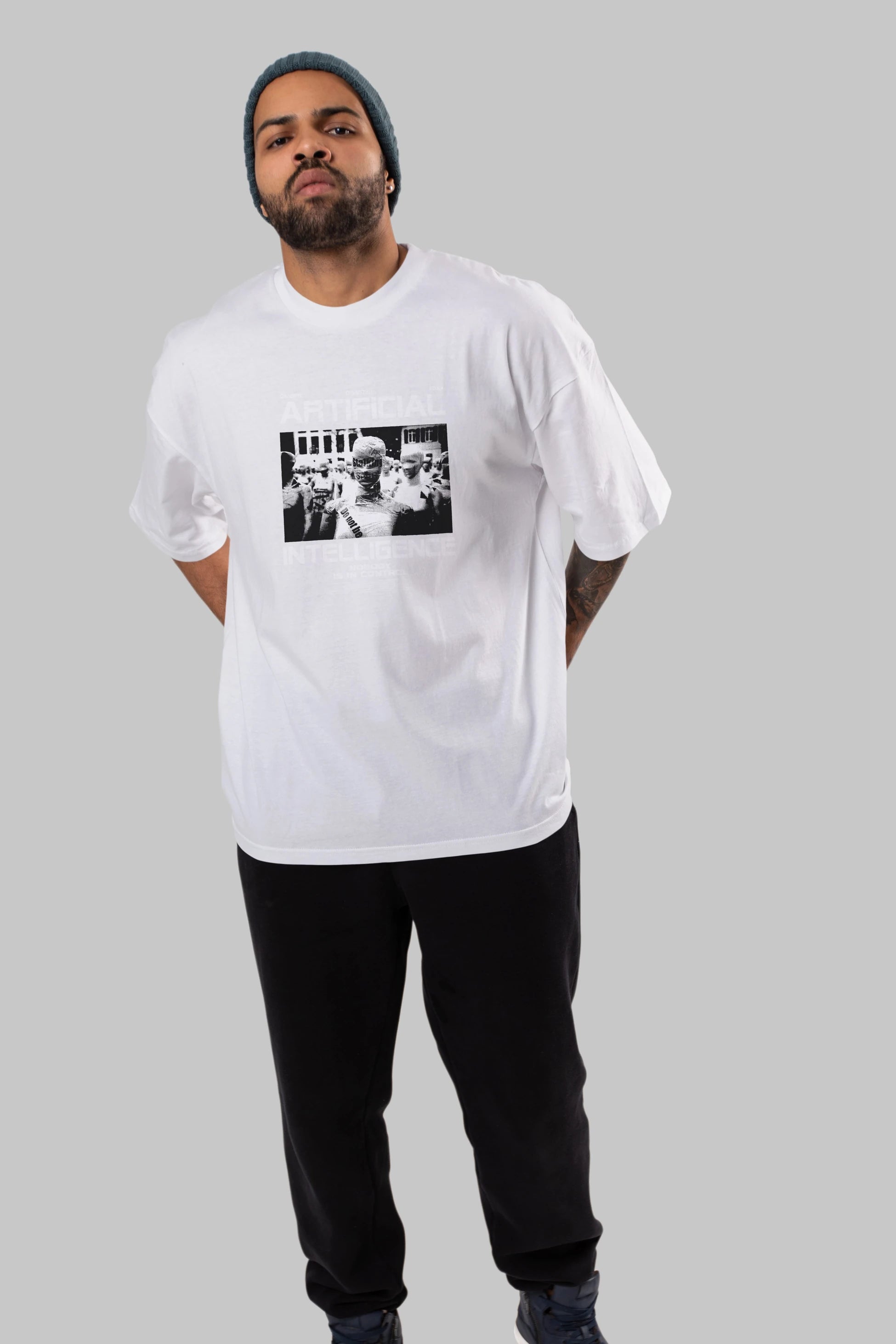 Artificial Intelligence Ön Baskılı Oversize t-shirt Erkek Kadın Unisex