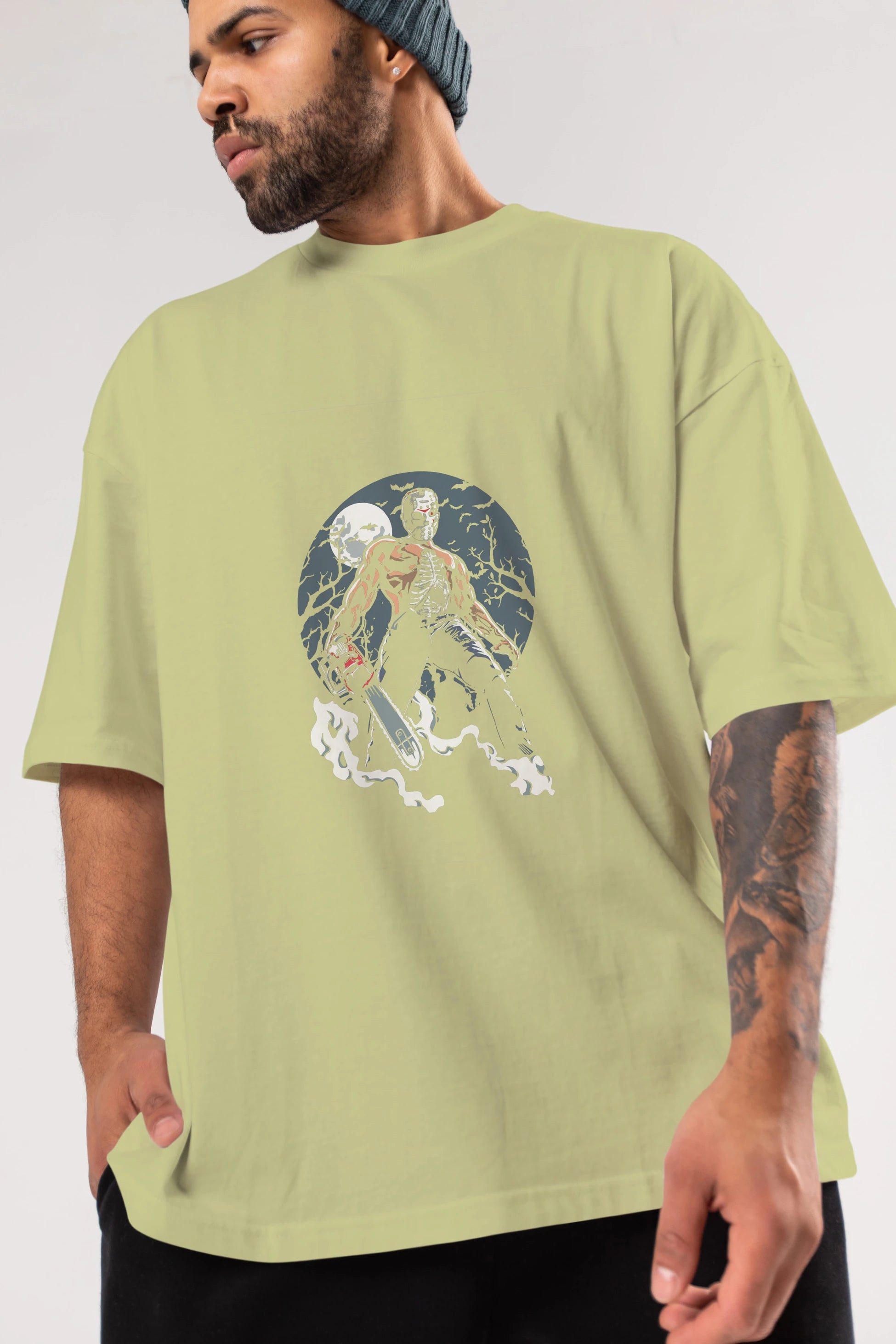 Evil Killer Ön Baskılı Oversize t-shirt Erkek Kadın Unisex %100 Pamuk tişort