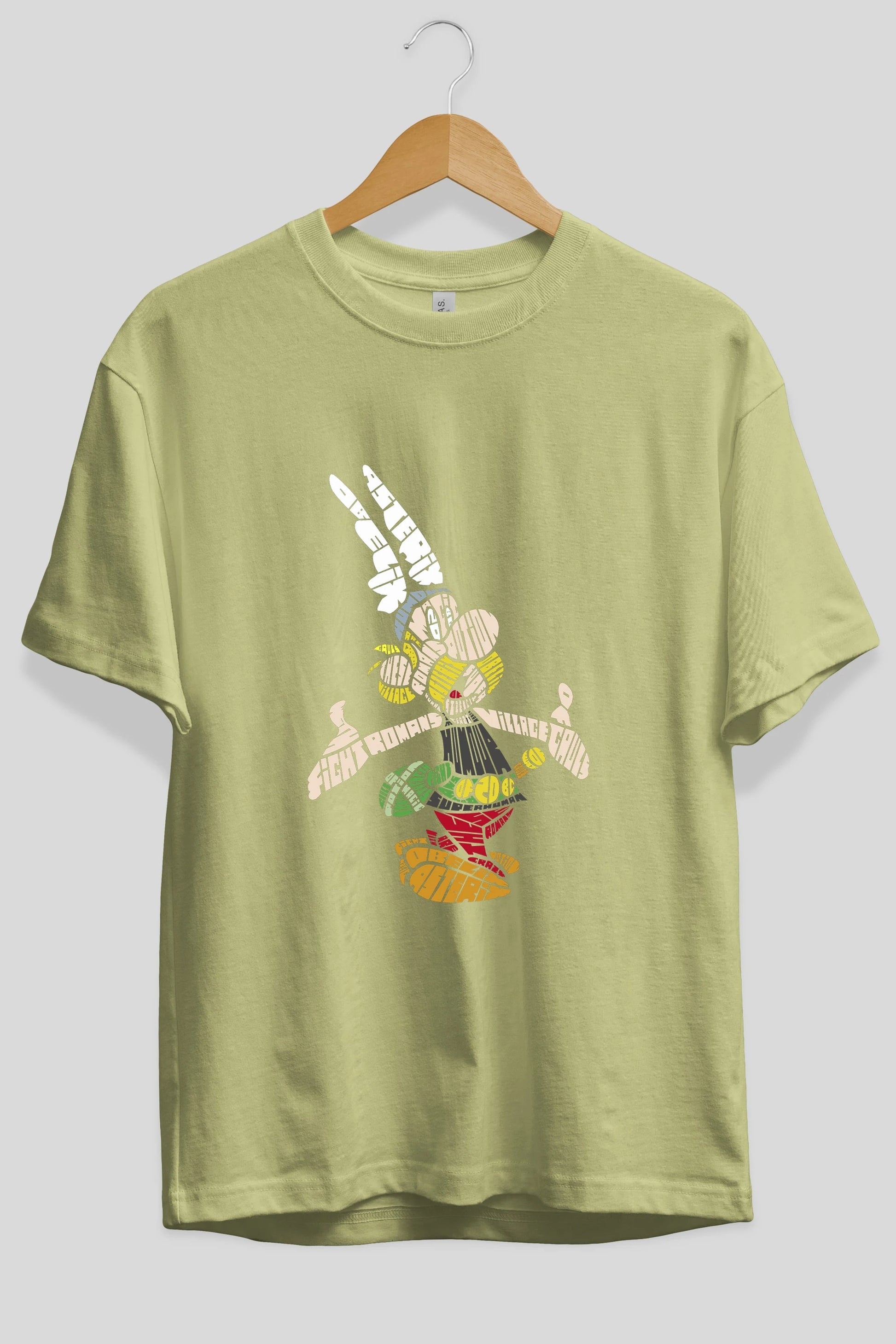 Asterix Ön Baskılı Oversize t-shirt %100 pamuk Erkek Kadın Unisex