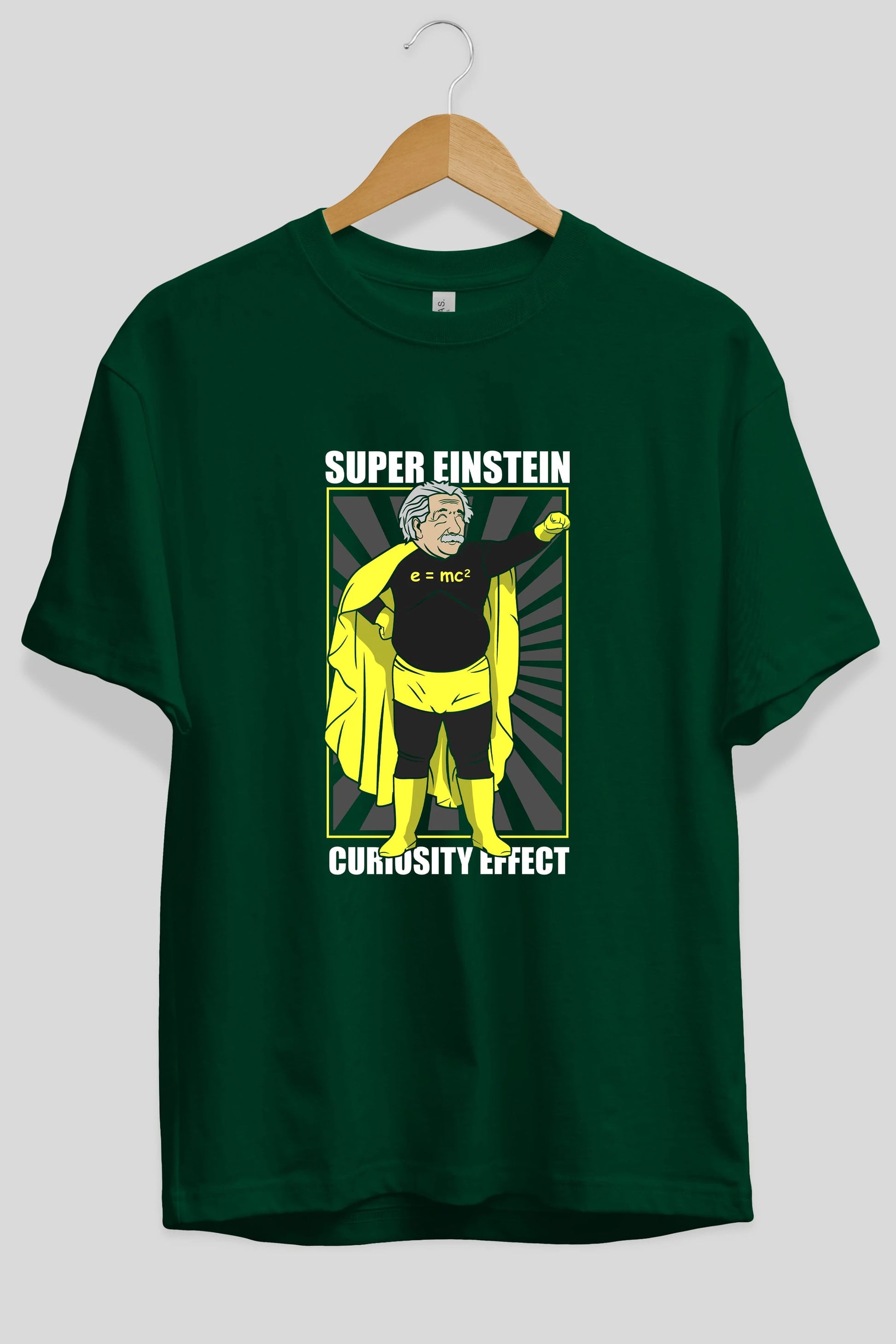 Super Einsten Ön Baskılı Oversize t-shirt Erkek Kadın Unisex %100 Pamuk tişort
