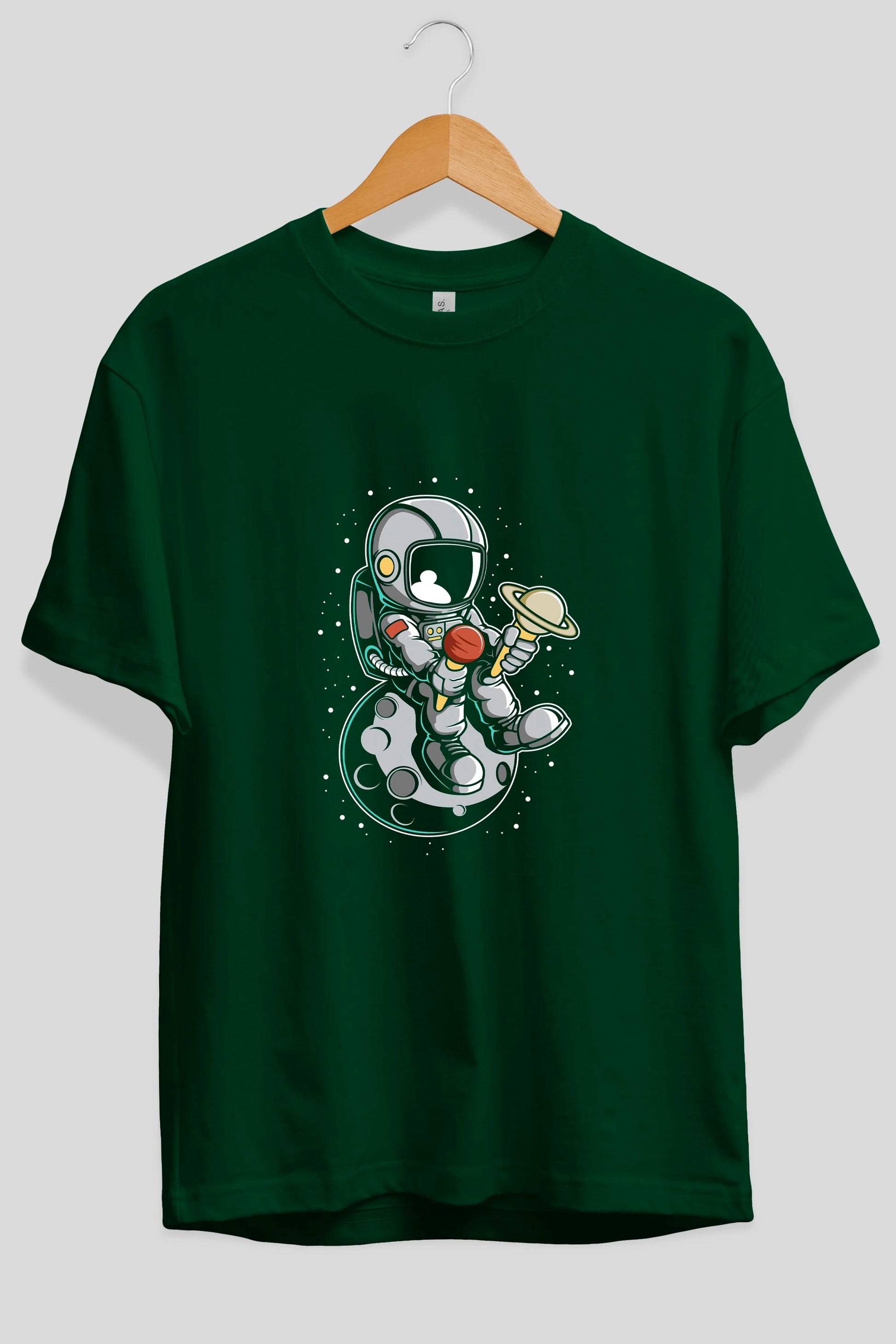 Astronaut Ice Cream (2) Ön Baskılı Oversize t-shirt Erkek Kadın Unisex