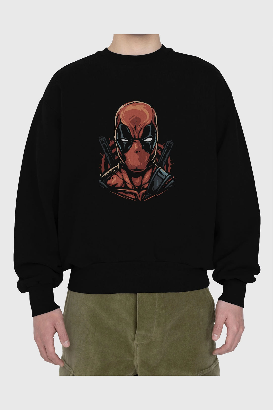 Deadpool (10) Ön Baskılı Oversize Sweatshirt Erkek Kadın Unisex