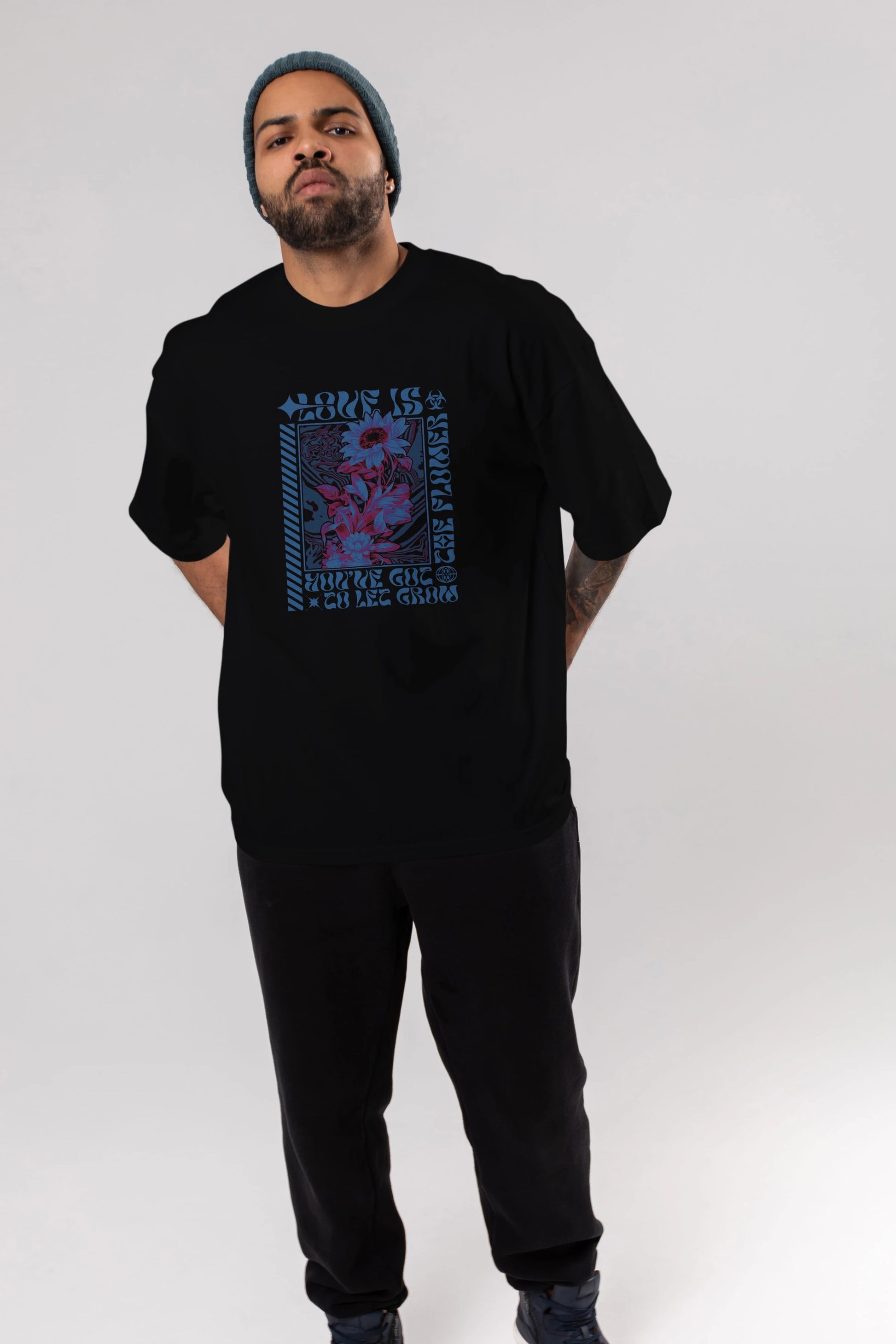 Love is the flower you've got to let grow Ön Baskılı Oversize t-shirt Erkek Kadın Unisex