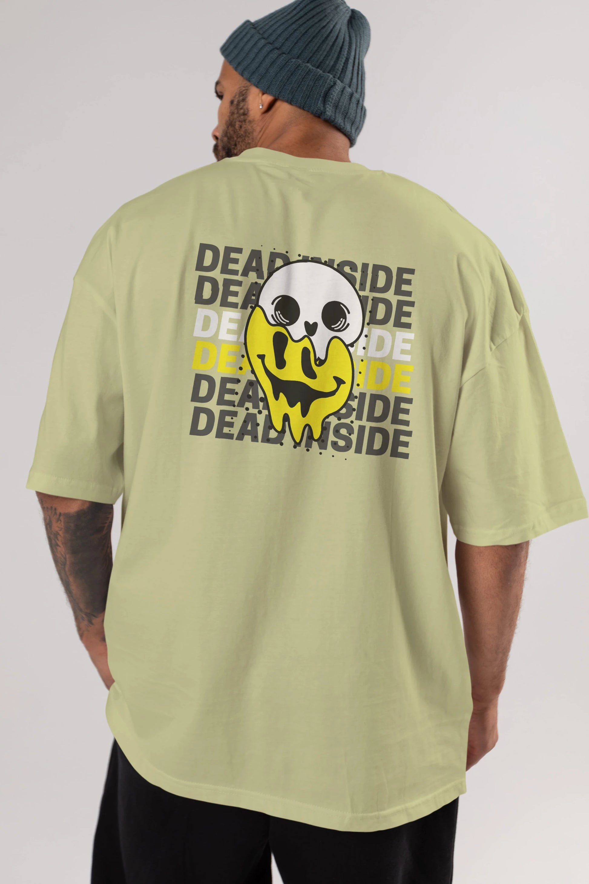 Dead Inside Yazılı Arka Baskılı Oversize t-shirt Erkek Kadın Unisex