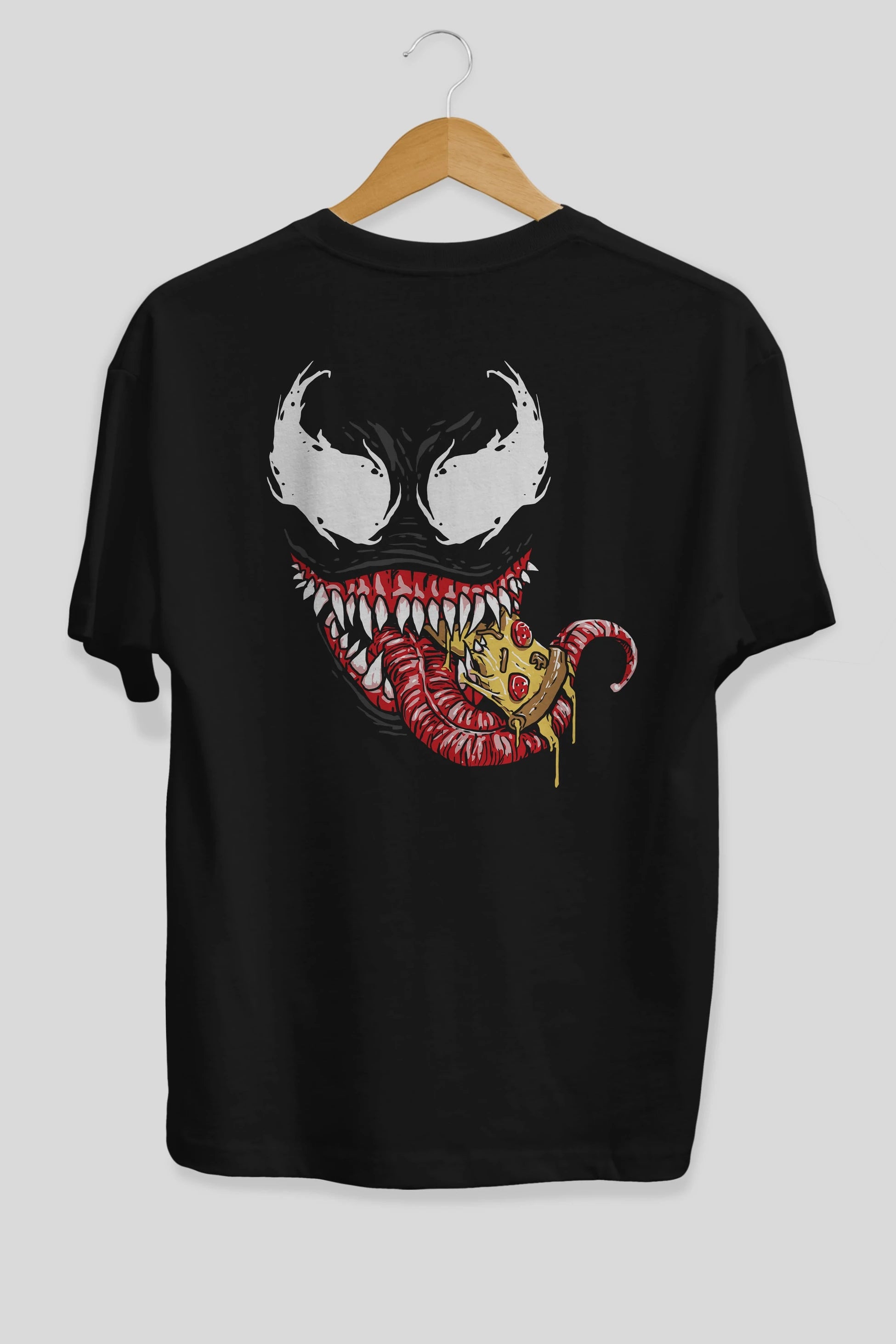 Venom (1) Arka Baskılı Oversize t-shirt Erkek Kadın Unisex %100 Pamuk Bisiklet Yaka tişort