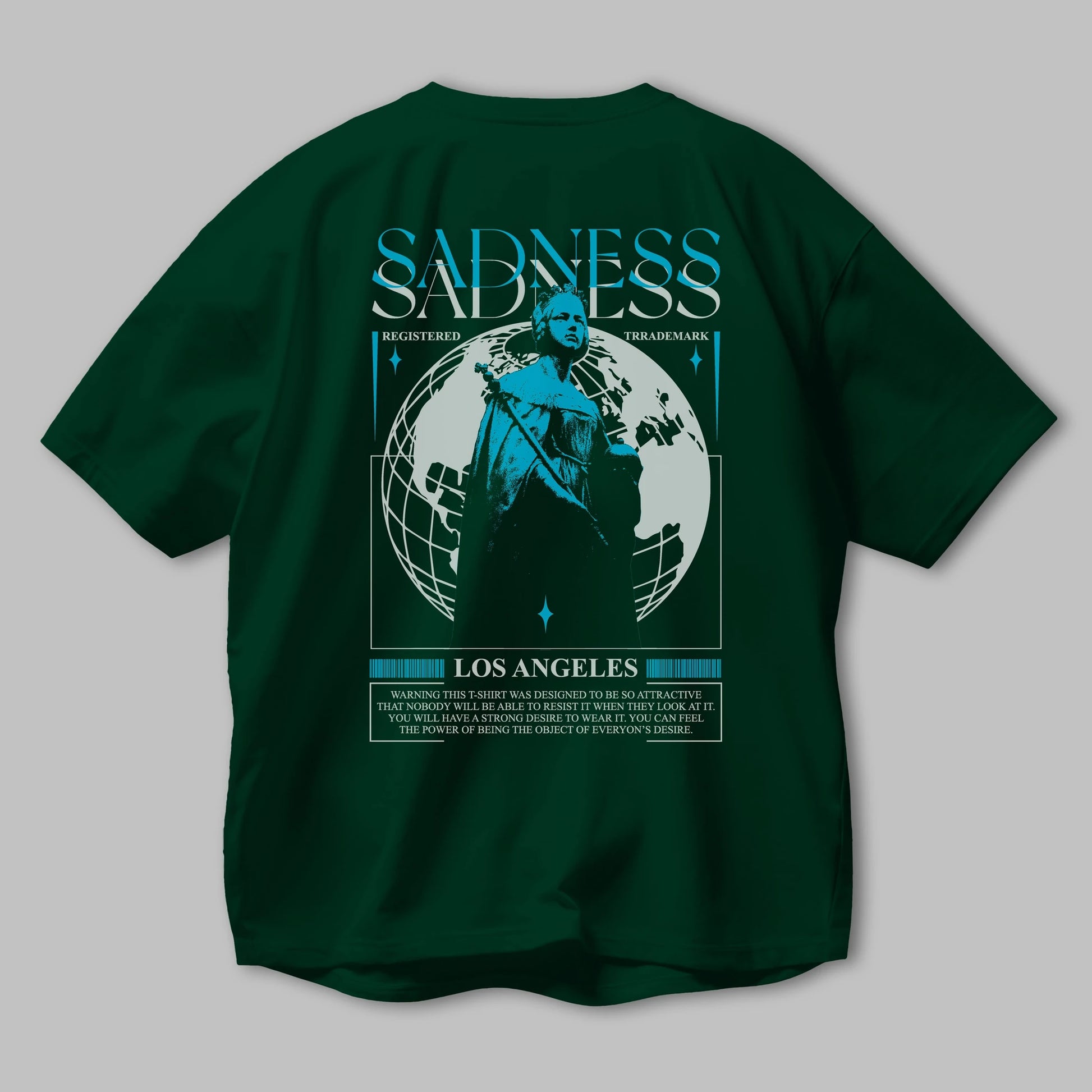 Sadness Los Angeles Arka Baskılı Oversize t-shirt Erkek Kadın Unisex