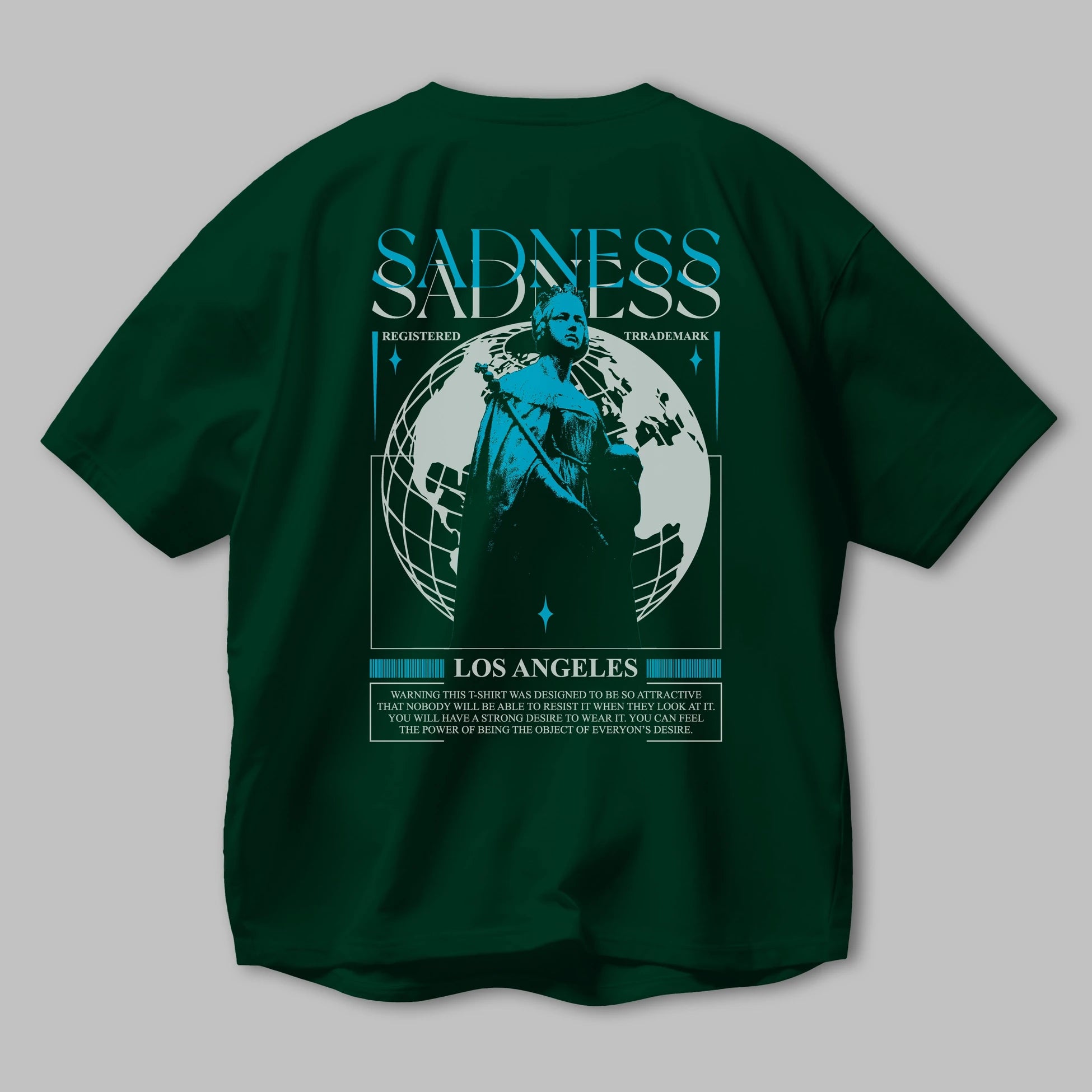 Sadness Los Angeles Arka Baskılı Oversize t-shirt Erkek Kadın Unisex