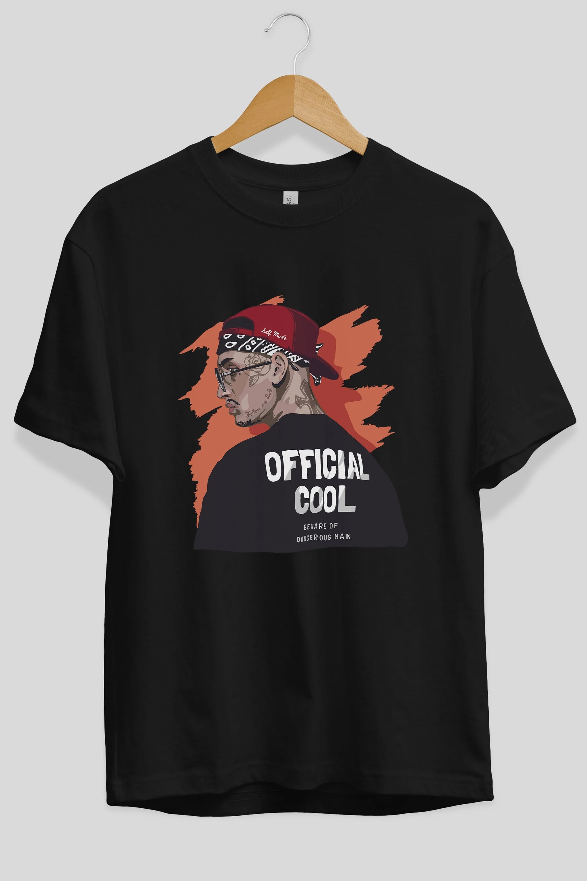 Official Cool Ön Baskılı Oversize t-shirt Erkek Kadın Unisex