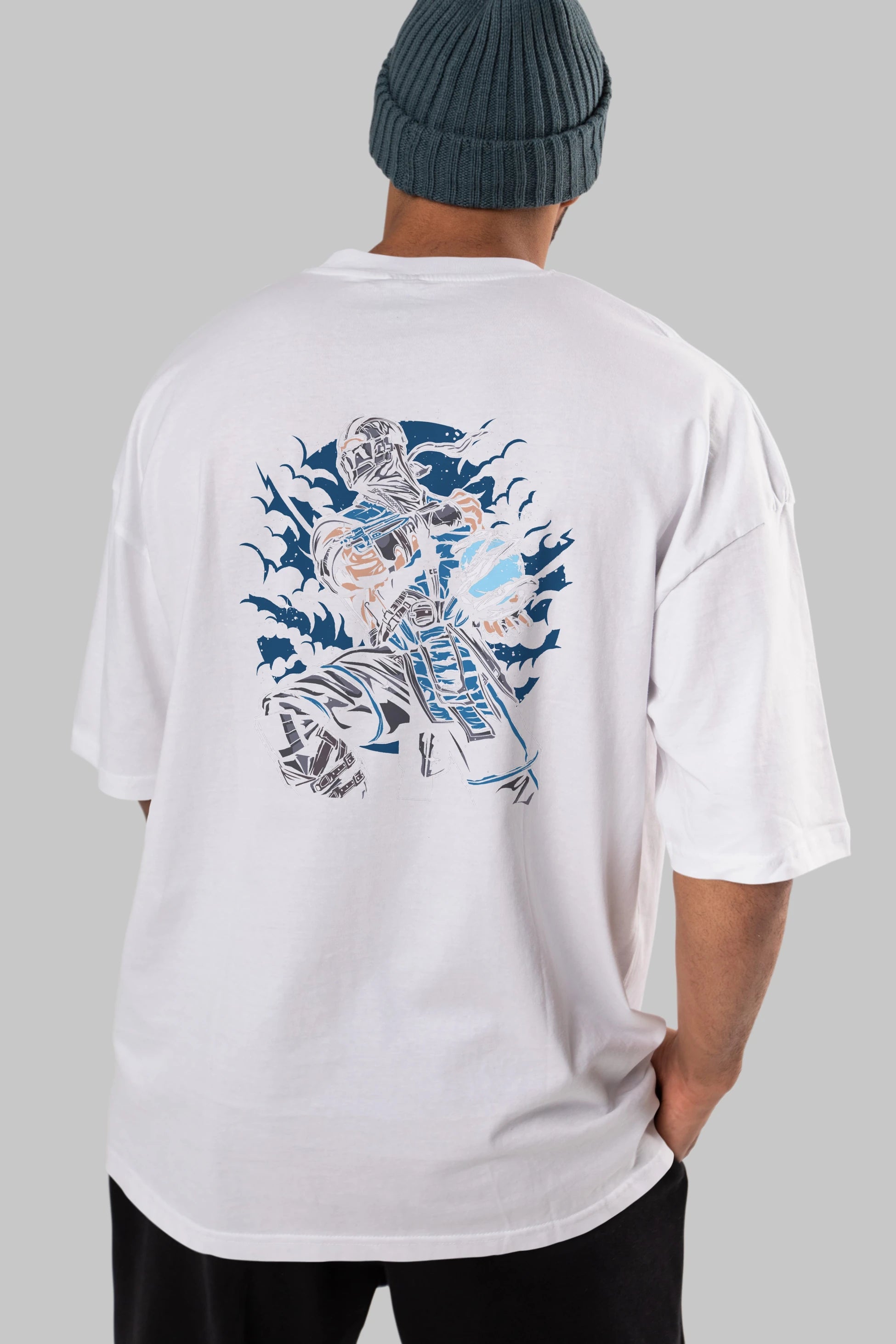 Sub Zero Arka Baskılı Oversize t-shirt Erkek Kadın Unisex %100 Pamuk