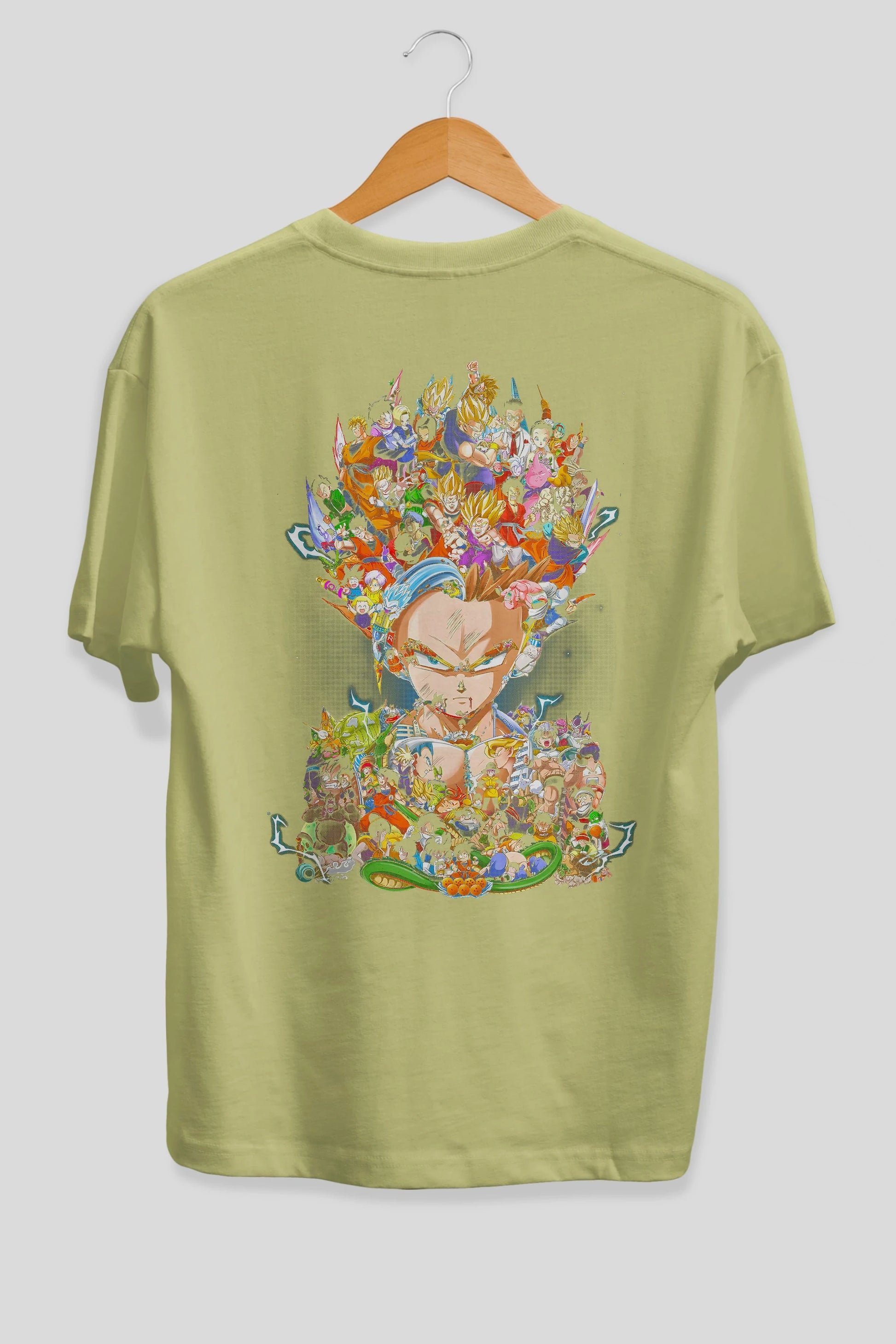 DRAGON BALL ART (2) Anime Arka Baskılı Oversize t-shirt Erkek Kadın Unisex