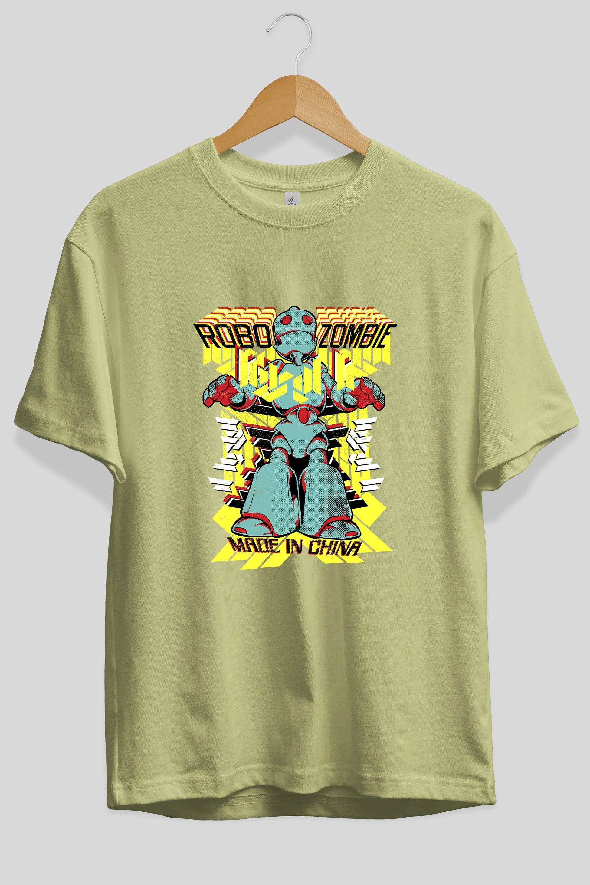 Robo Zombie Ön Baskılı Oversize t-shirt Erkek Kadın Unisex