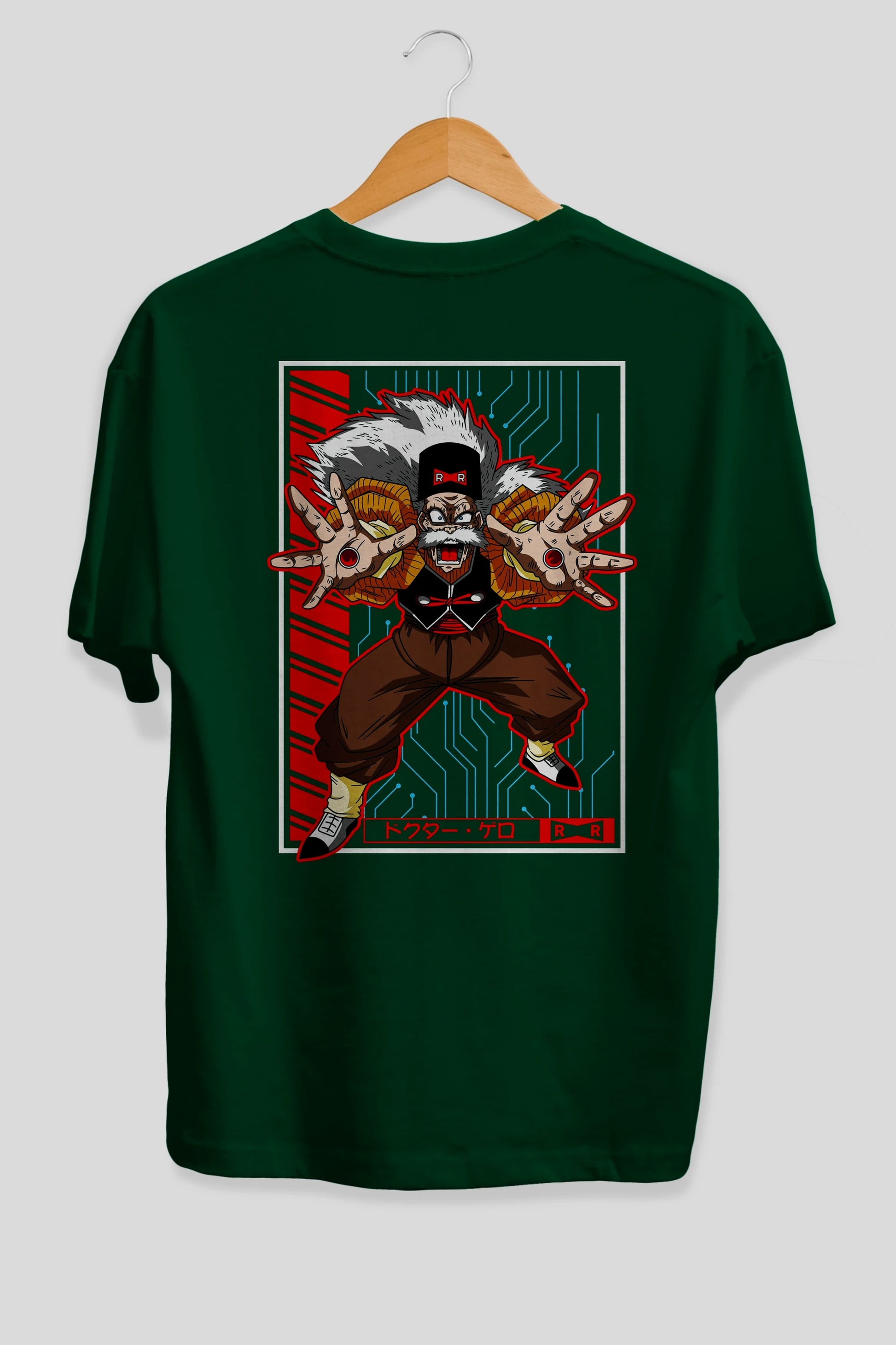 DragonBall DrMakigero Anime Arka Baskılı Oversize t-shirt Erkek Kadın Unisex