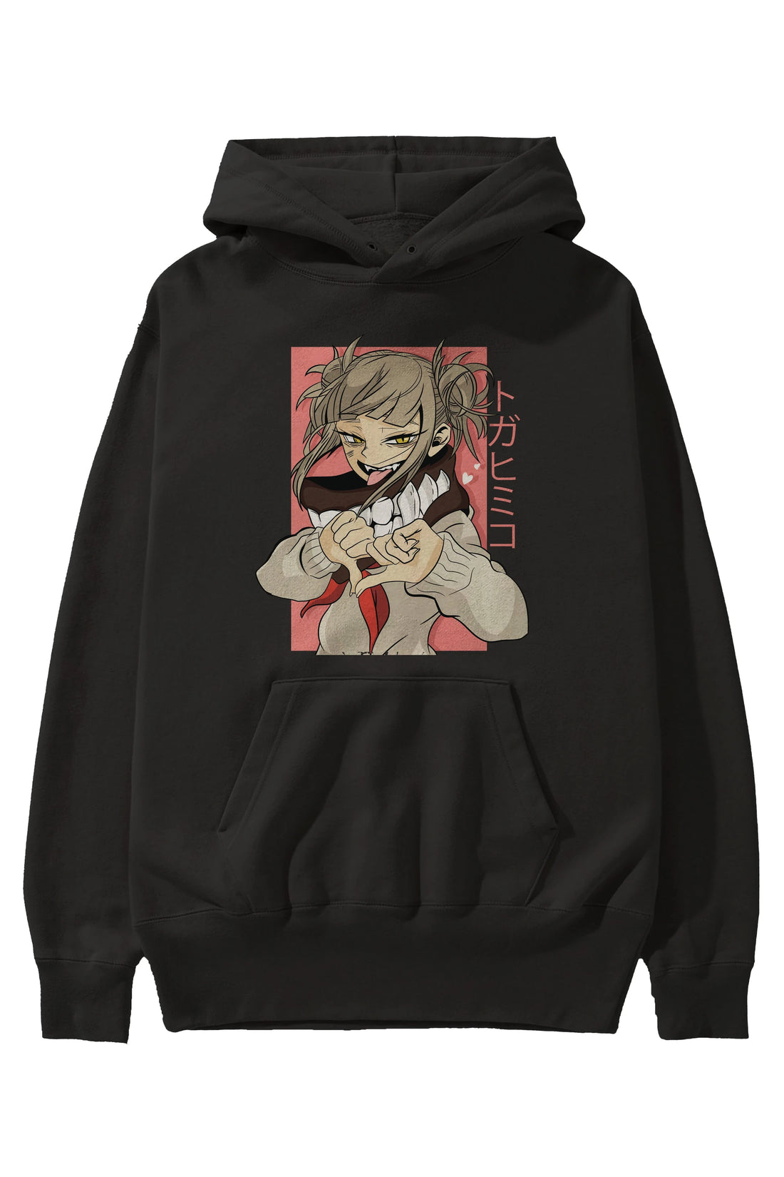 Himiko Toga Anime Ön Baskılı Hoodie Oversize Kapüşonlu Sweatshirt Erkek Kadın Unisex
