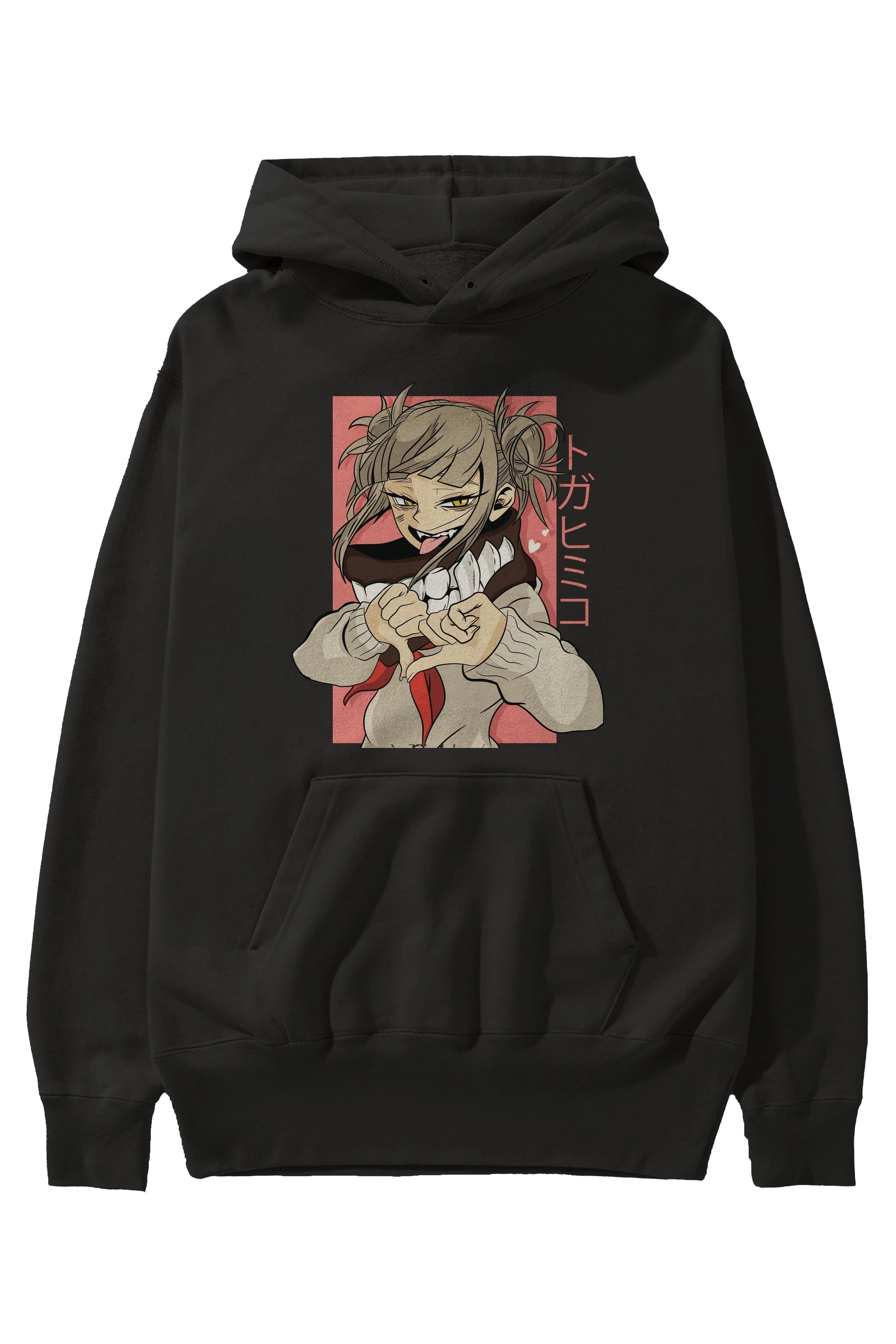 Himiko Toga Anime Ön Baskılı Hoodie Oversize Kapüşonlu Sweatshirt Erkek Kadın Unisex