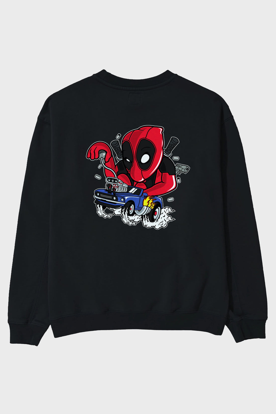 Deadpool (21) Arka Baskılı Oversize Sweatshirt Erkek Kadın Unisex