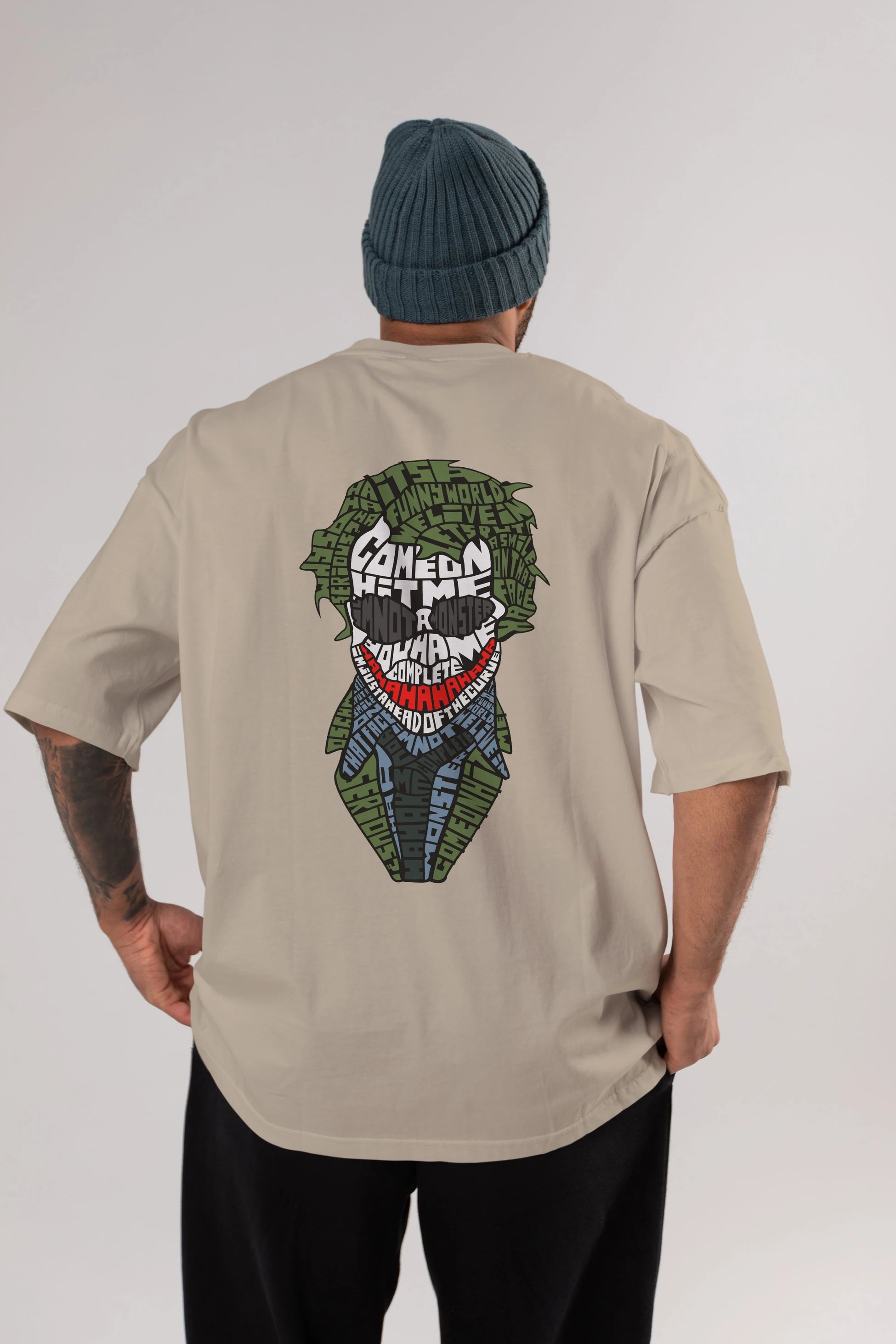 Why So Serious Arka Baskılı Oversize t-shirt %100 pamuk Erkek Kadın Unisex