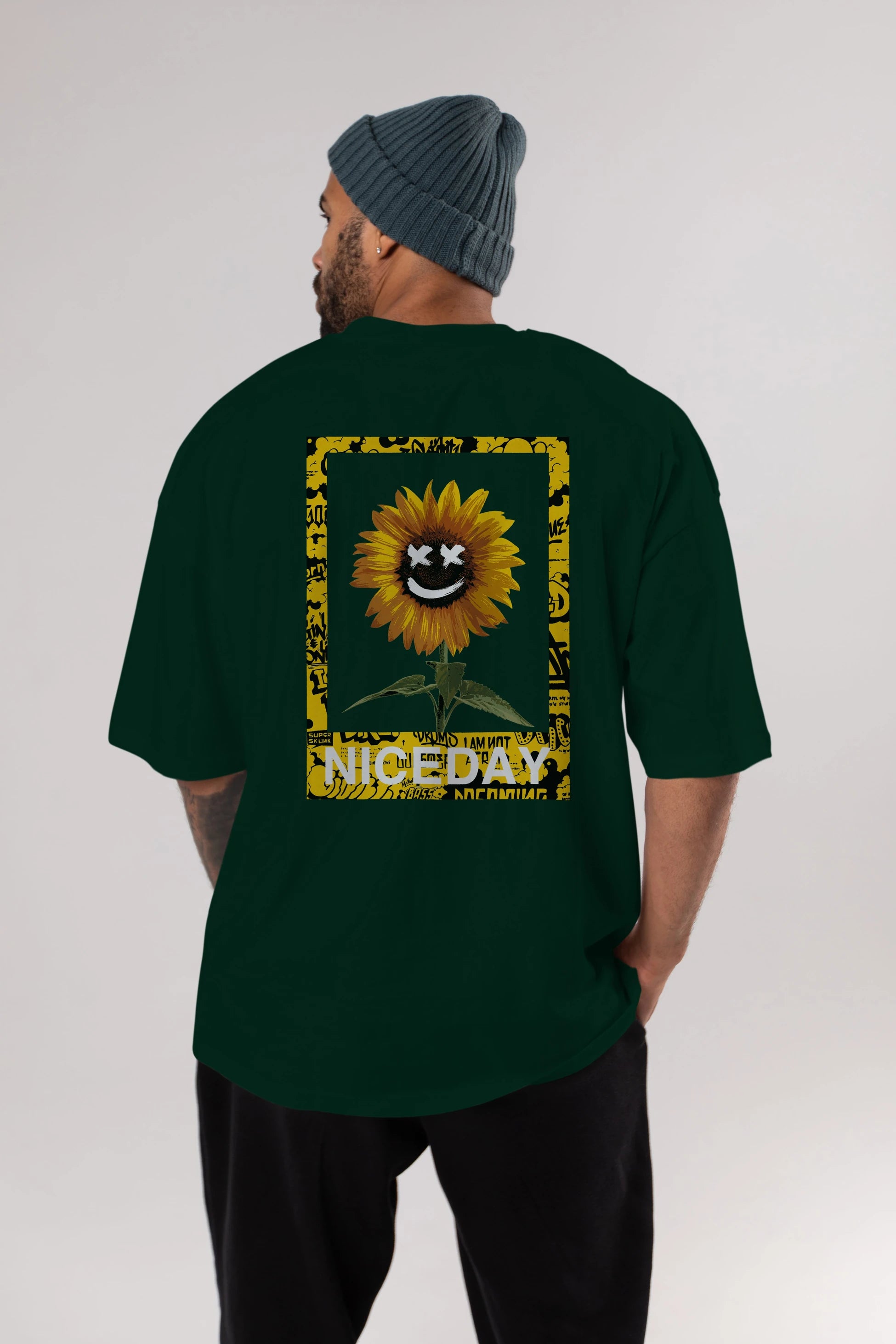 Niceday Streewear Arka Baskılı Oversize t-shirt Erkek Kadın Unisex