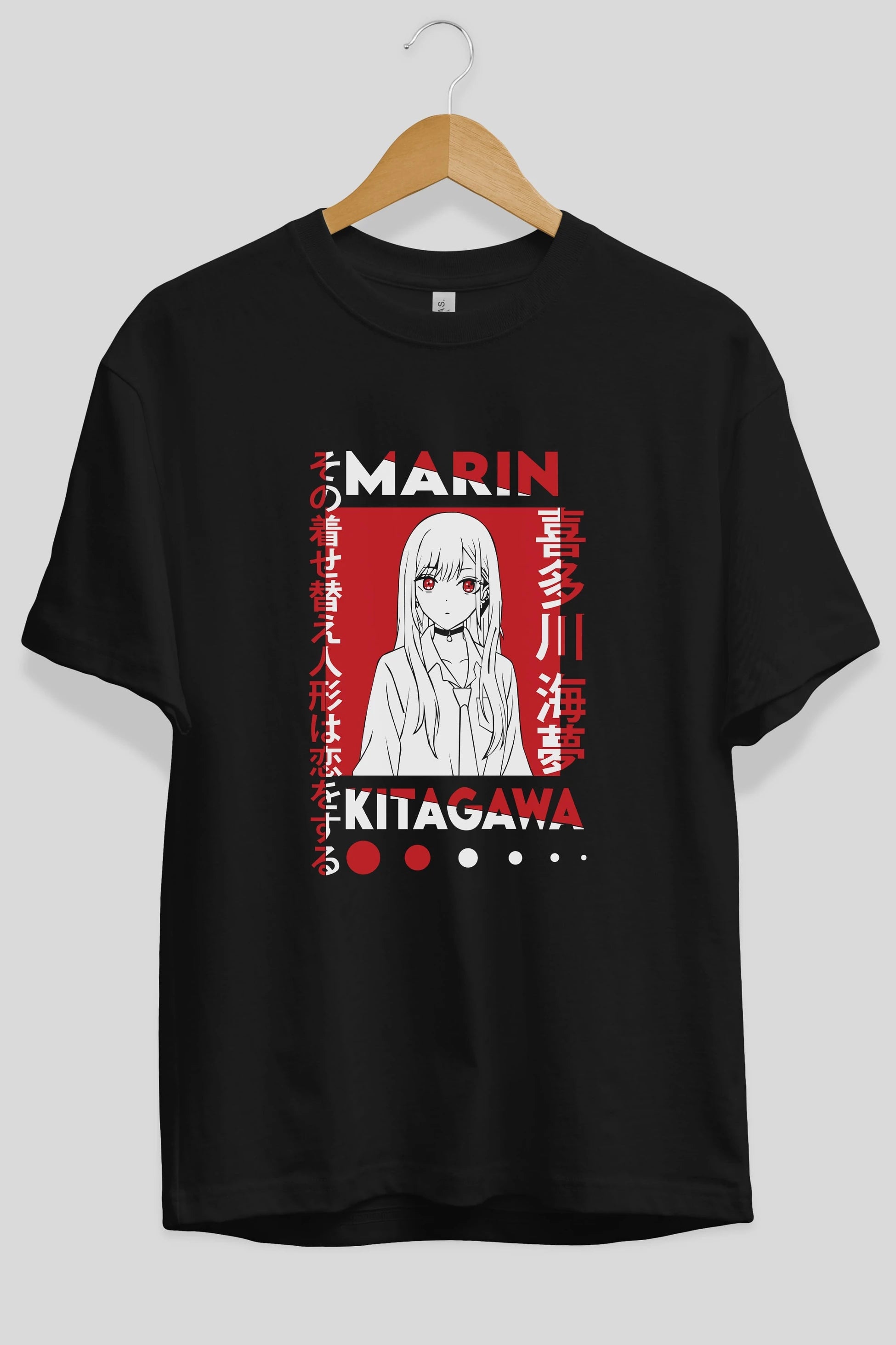 MARIN KITAGAWA Anime Ön Baskılı Oversize t-shirt %100 pamuk Erkek Kadın Unisex