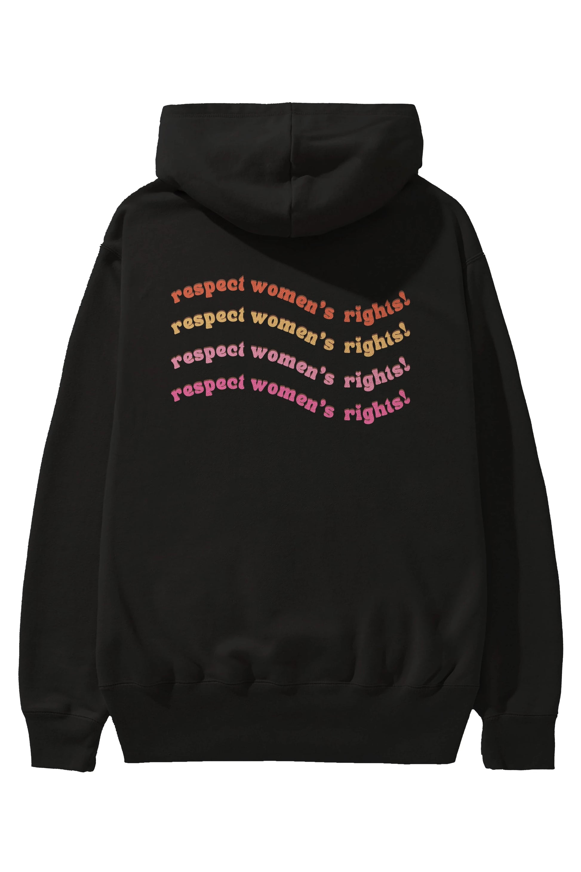 Respect Women Yazılı Arka Baskılı Oversize Hoodie Kapüşonlu Sweatshirt Erkek Kadın Unisex
