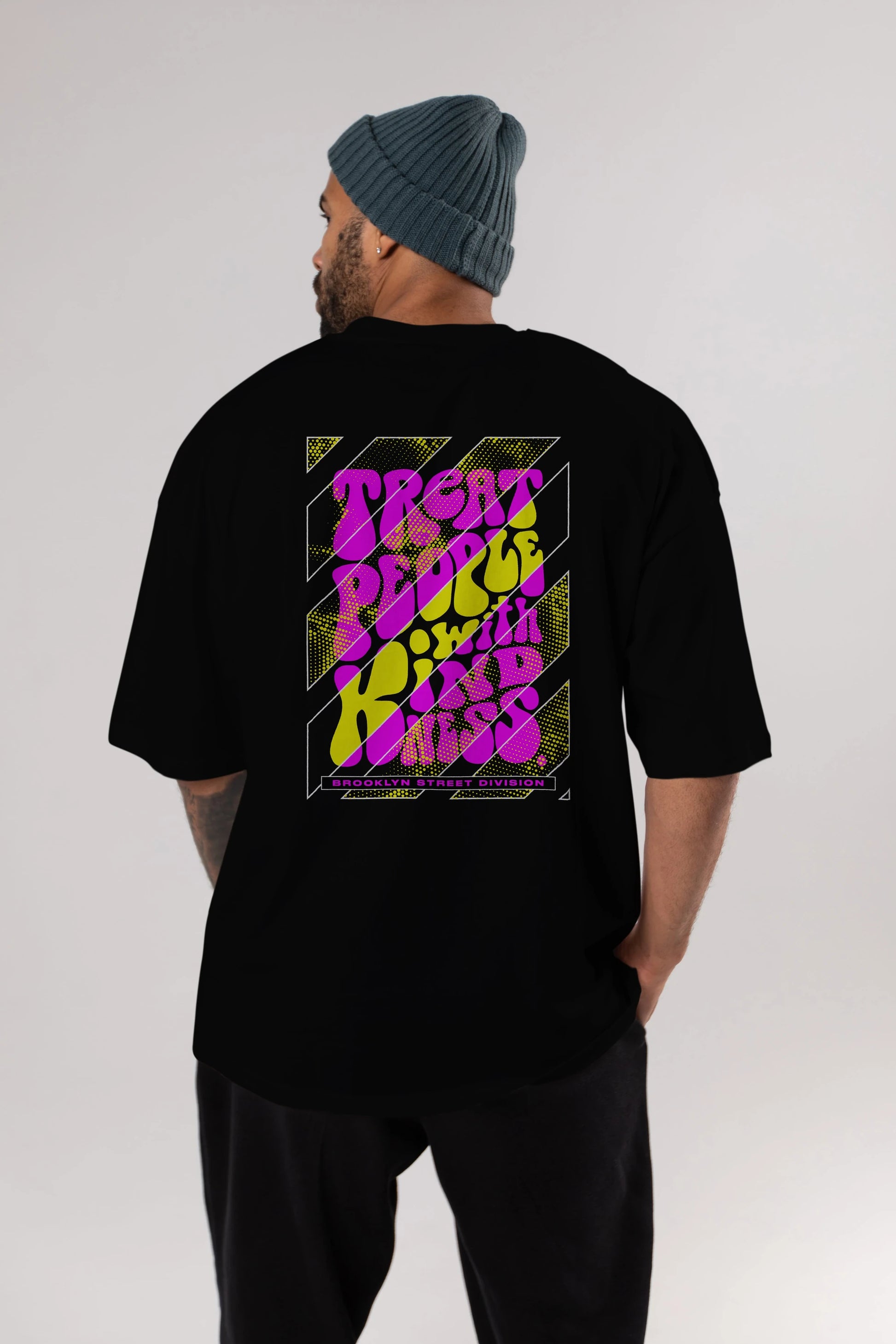 Treat People Arka Baskılı Oversize t-shirt Erkek Kadın Unisex