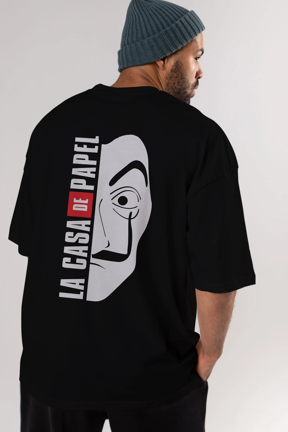 La Casa De Papel (3) Arka Baskılı Oversize t-shirt Erkek Kadın Unisex %100 Pamuk Bisiklet Yaka tişort