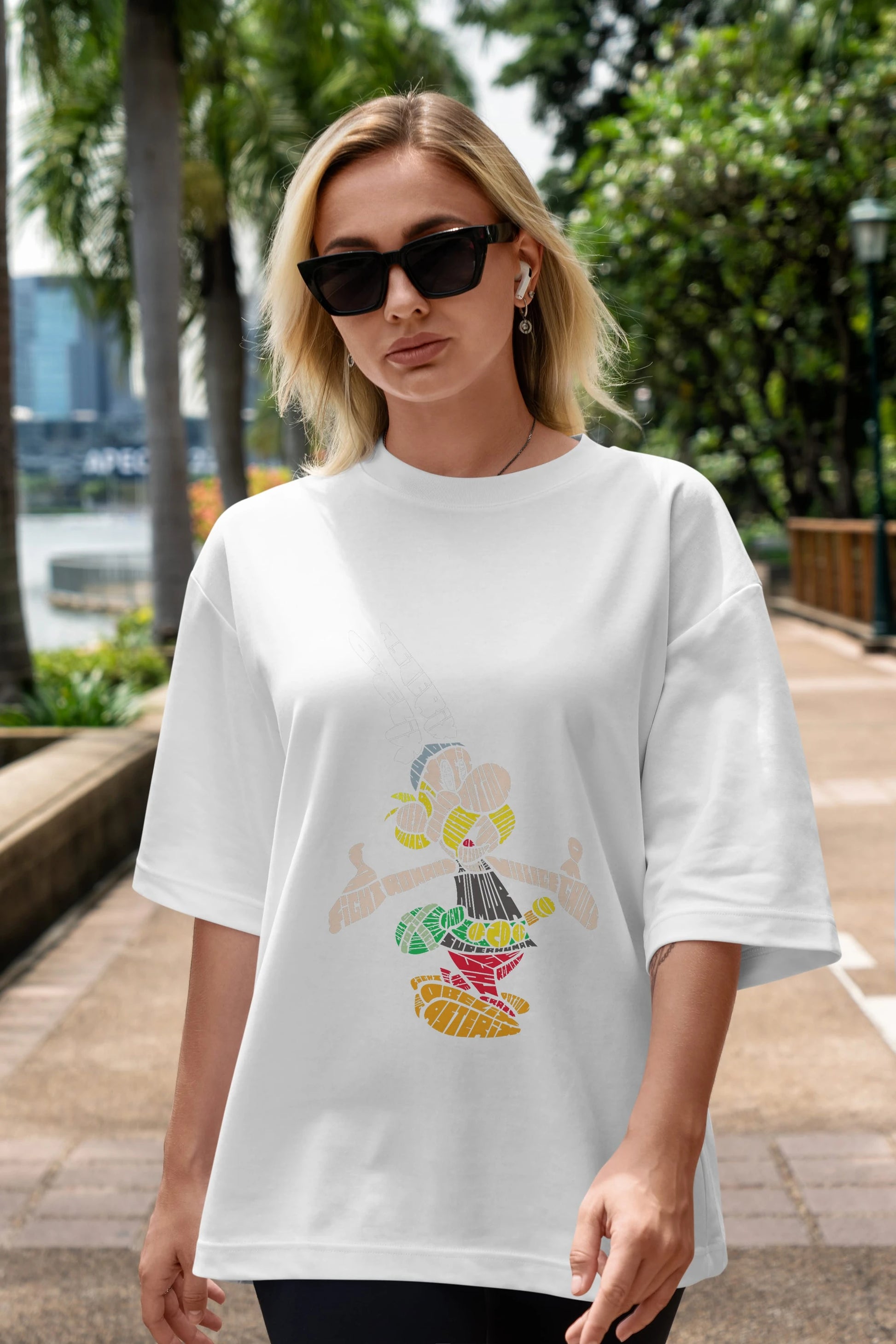 Asterix Ön Baskılı Oversize t-shirt %100 pamuk Erkek Kadın Unisex