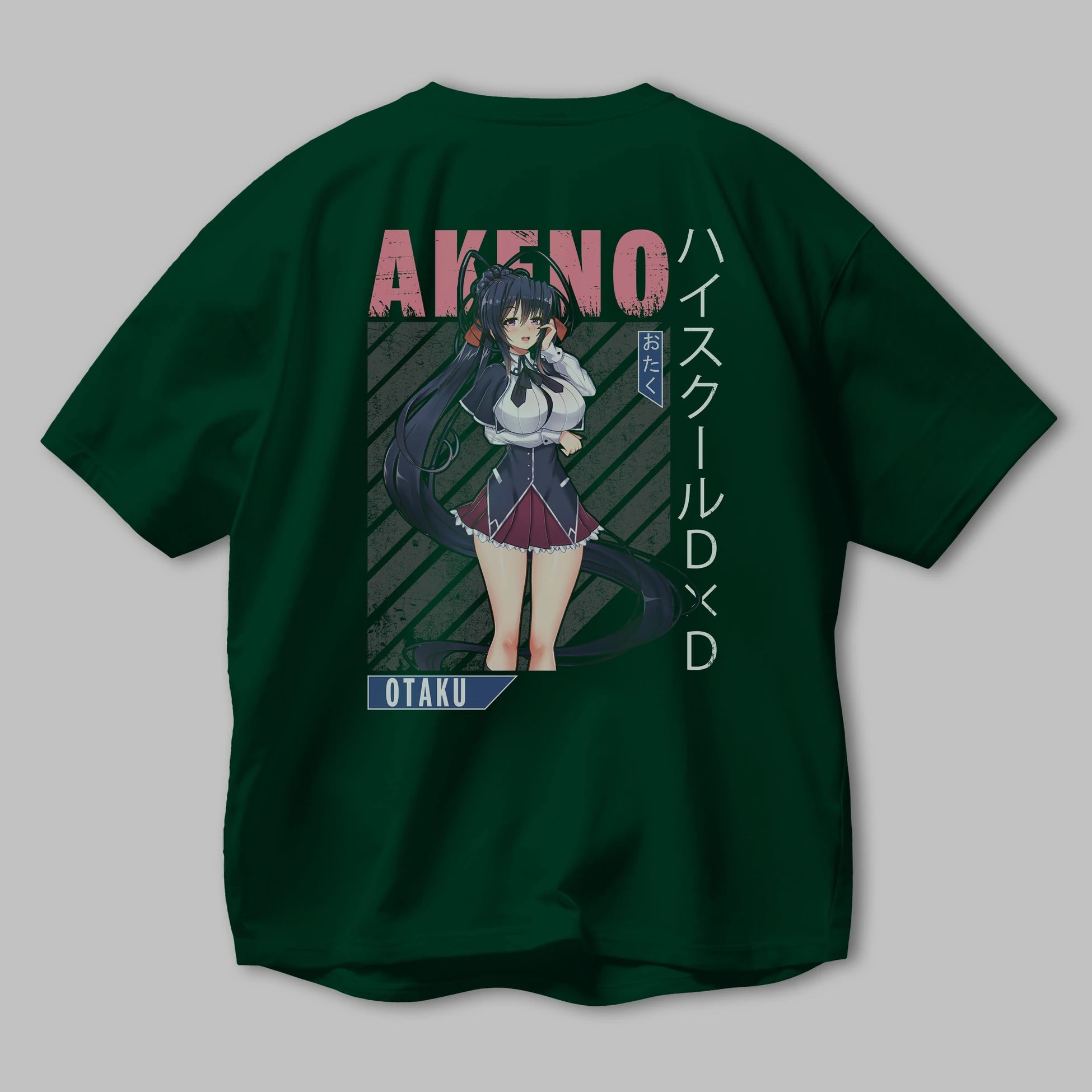 Akeno Himejima 4 Anime Arka Baskılı Oversize t-shirt Erkek Kadın Unisex