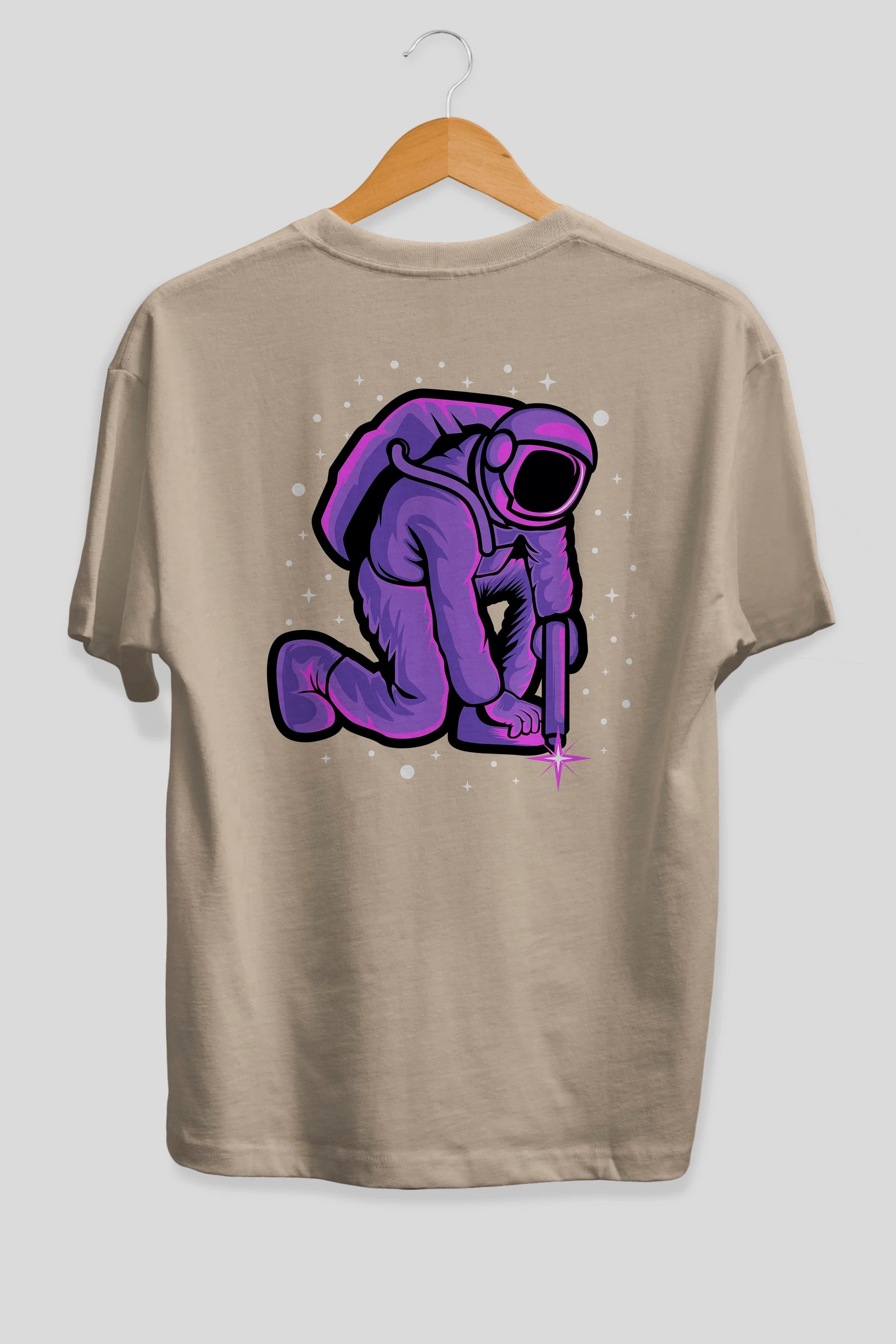Welding in Space Arka Baskılı Oversize t-shirt Erkek Kadın Unisex