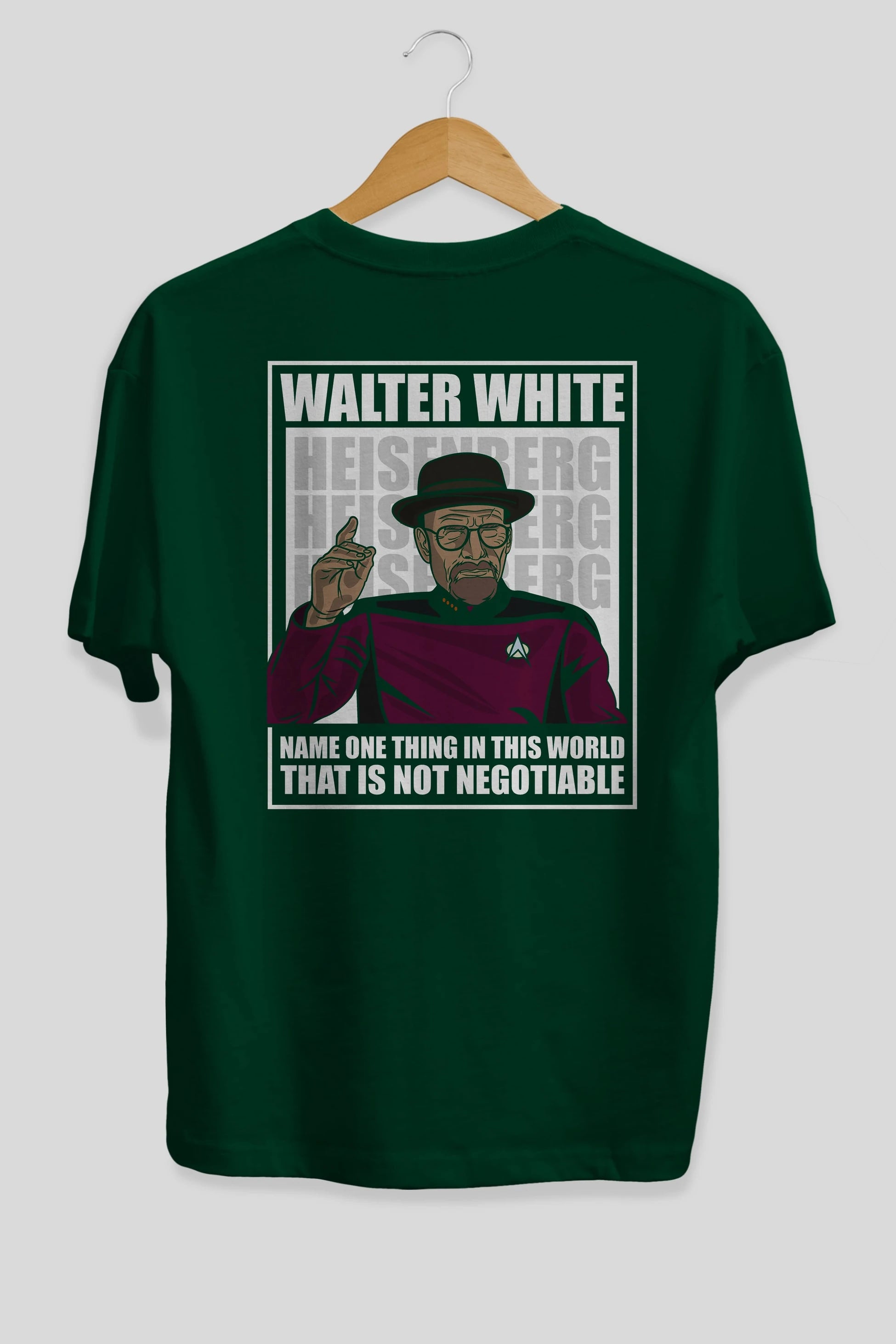 Captain Pixard Heisenberg Arka Baskılı Oversize t-shirt Erkek Kadın Unisex %100 Pamuk tişort