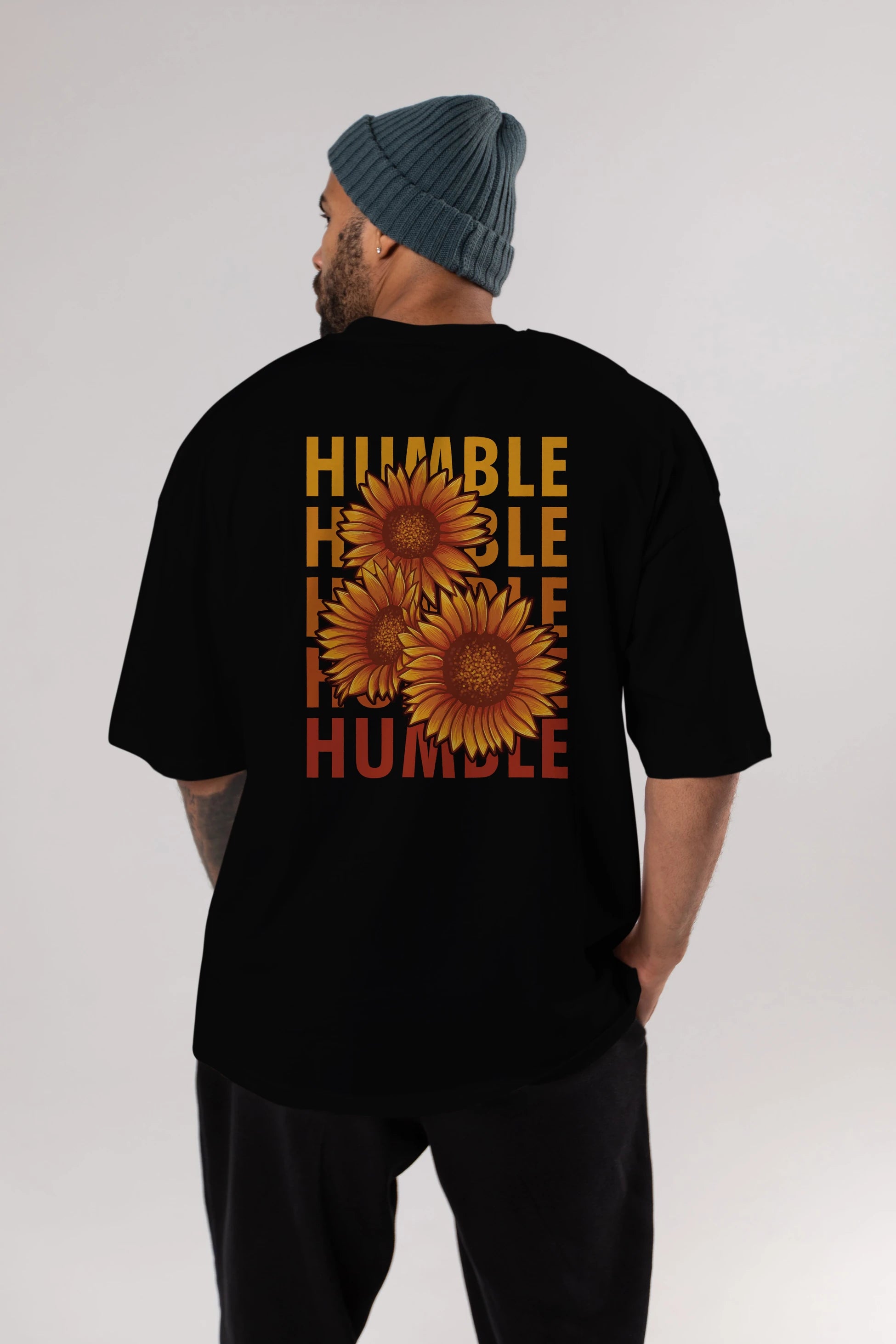 Humble 2 Arka Baskılı Oversize t-shirt Erkek Kadın Unisex