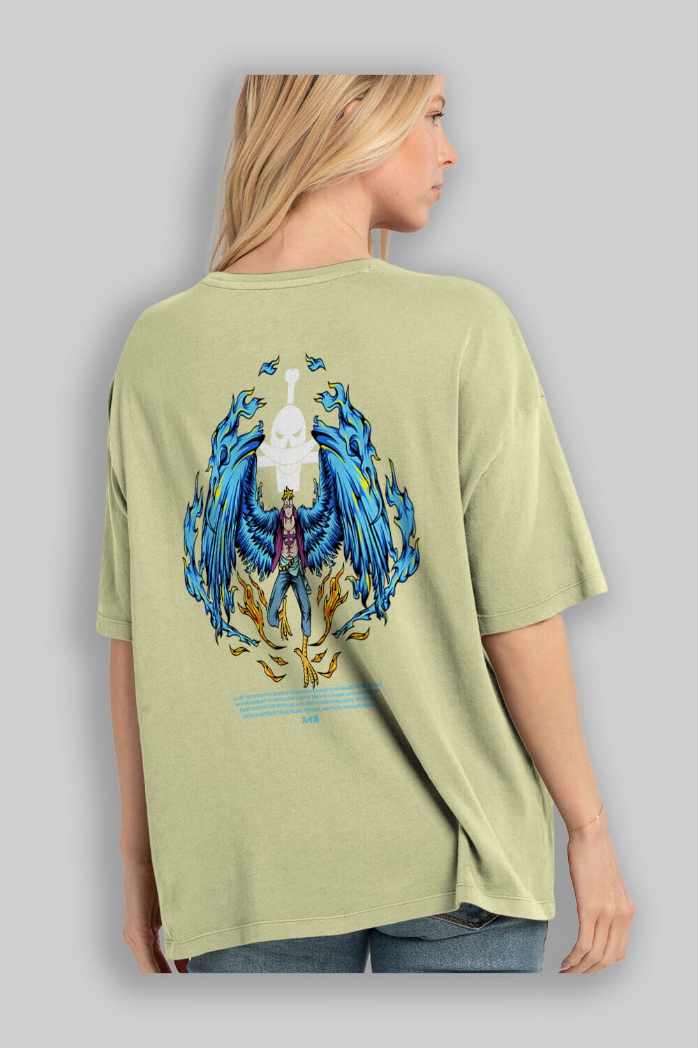 Marco Anime Arka Baskılı Oversize t-shirt Erkek Kadın Unisex
