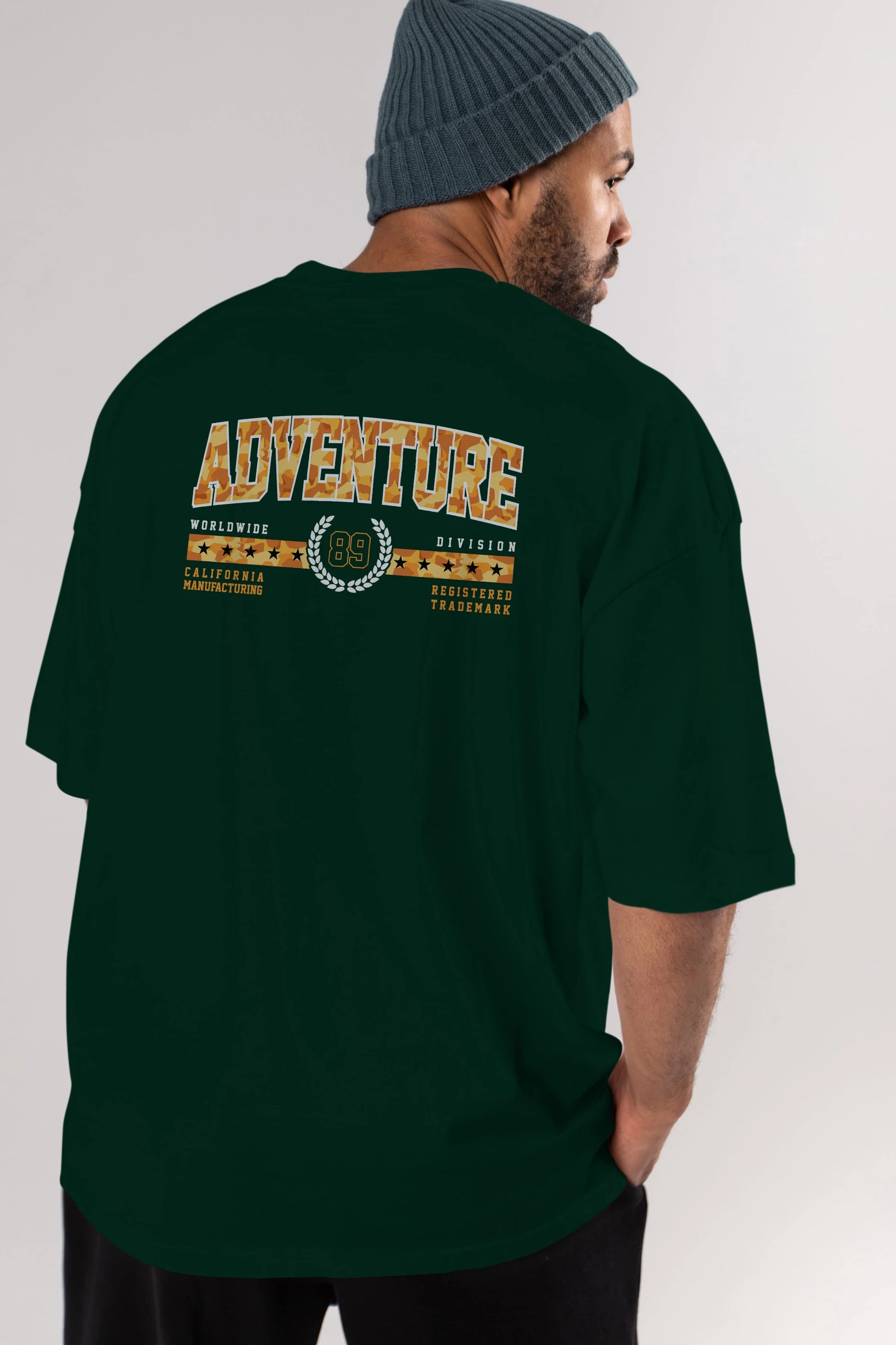 Adventure Arka Baskılı Oversize t-shirt Erkek Kadın Unisex