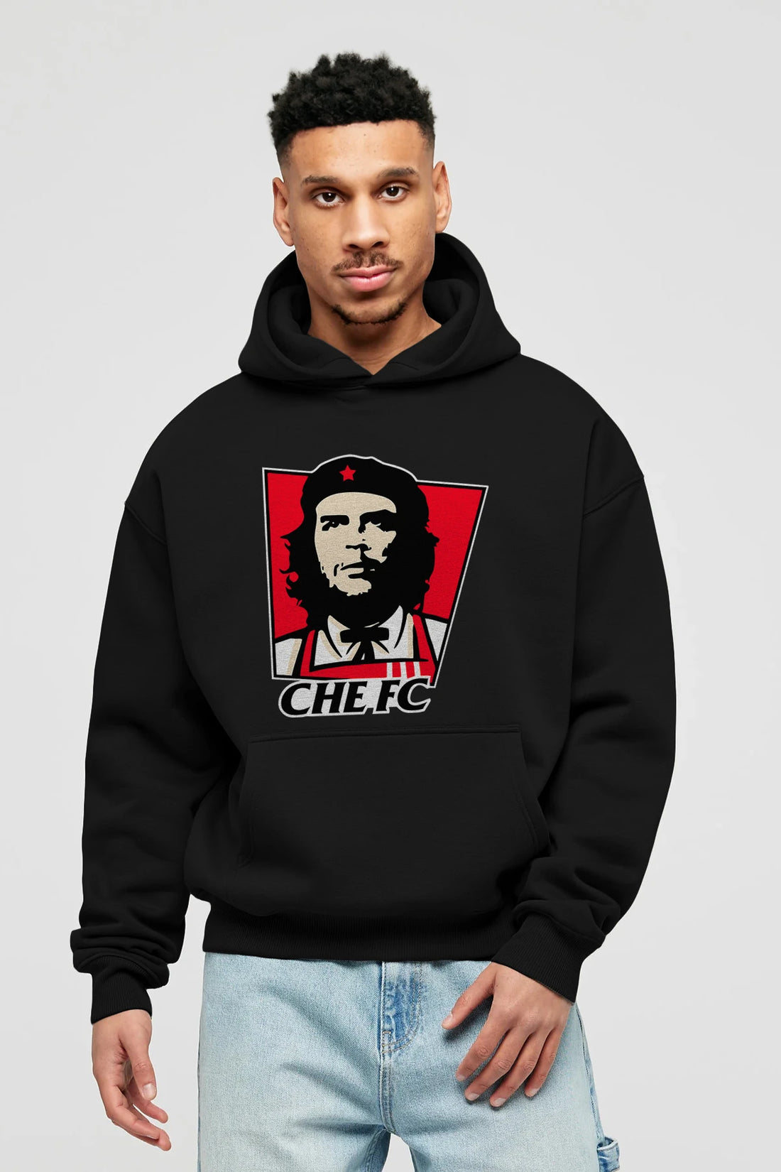 Che FC Ön Baskılı Hoodie Oversize Kapüşonlu Sweatshirt Erkek Kadın Unisex
