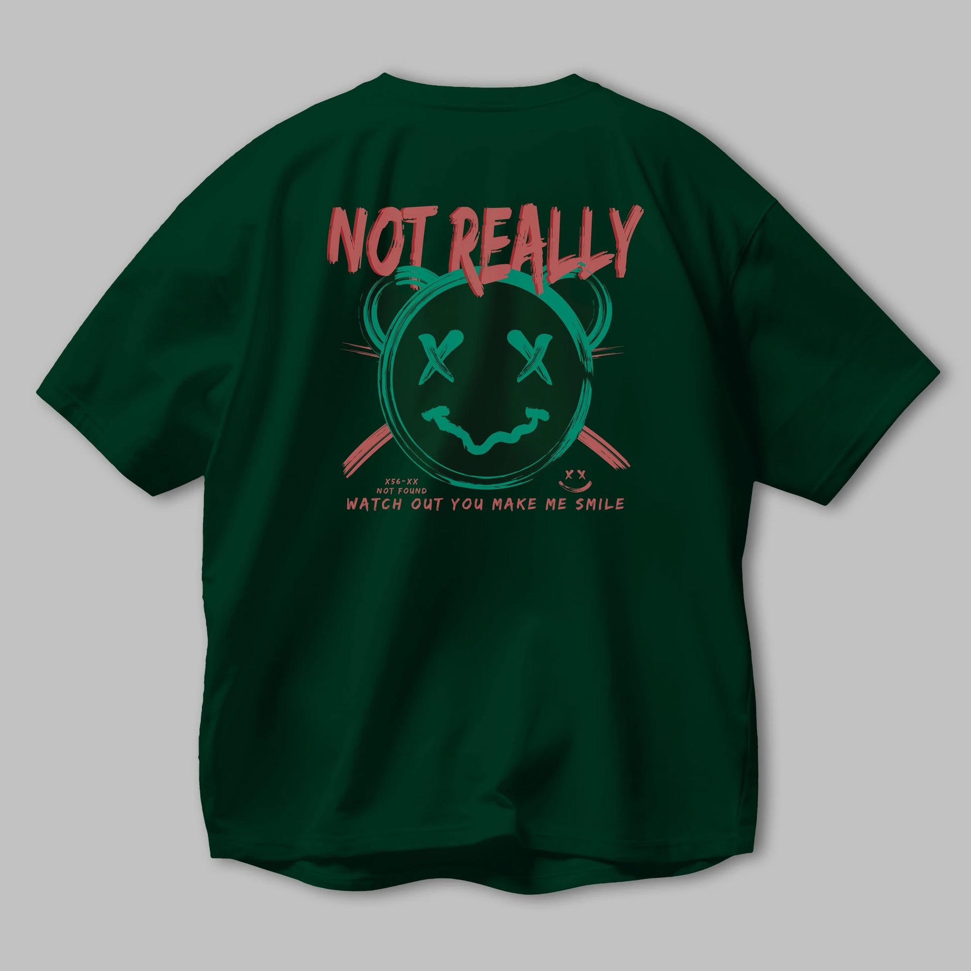 Not Really Bear Arka Baskılı Oversize t-shirt Erkek Kadın Unisex